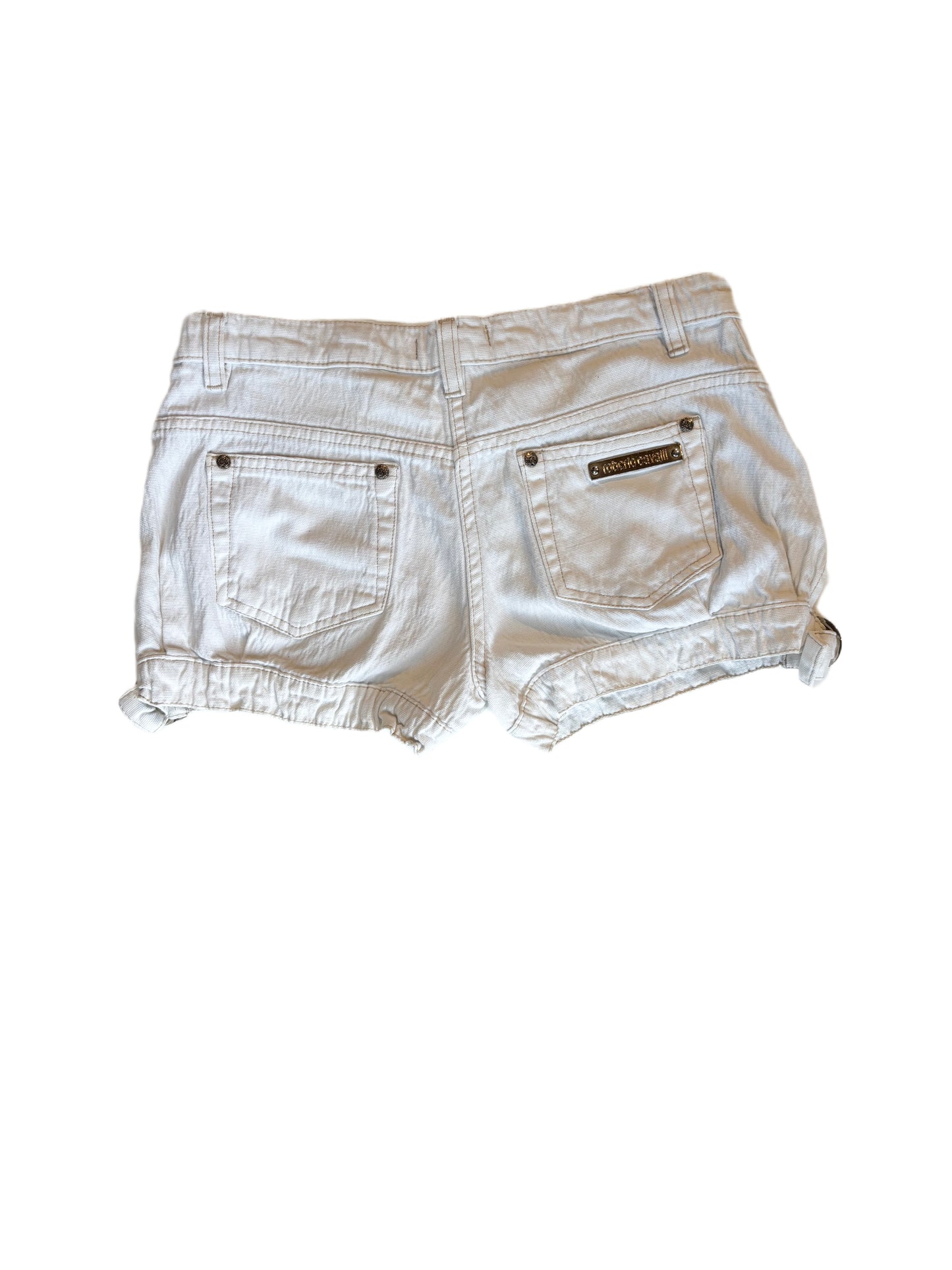 Roberto Cavalli White Denim Shorts