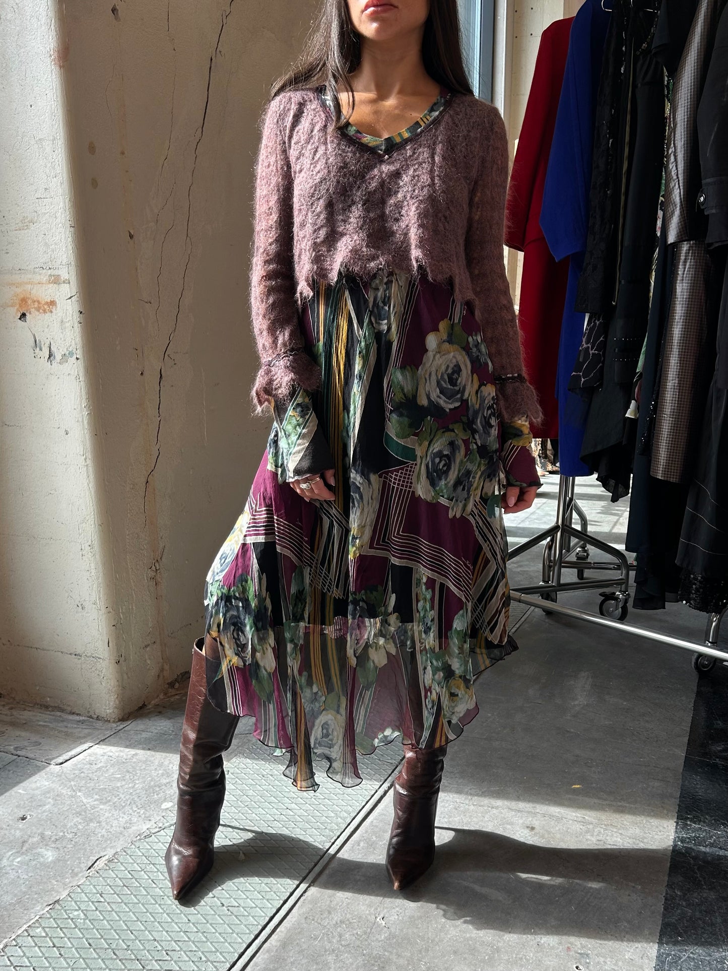 Sonia Fortuna mohair and silk mix dress