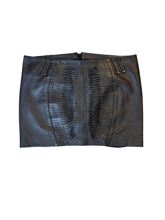 Plein Sud Leather Mini Skirt