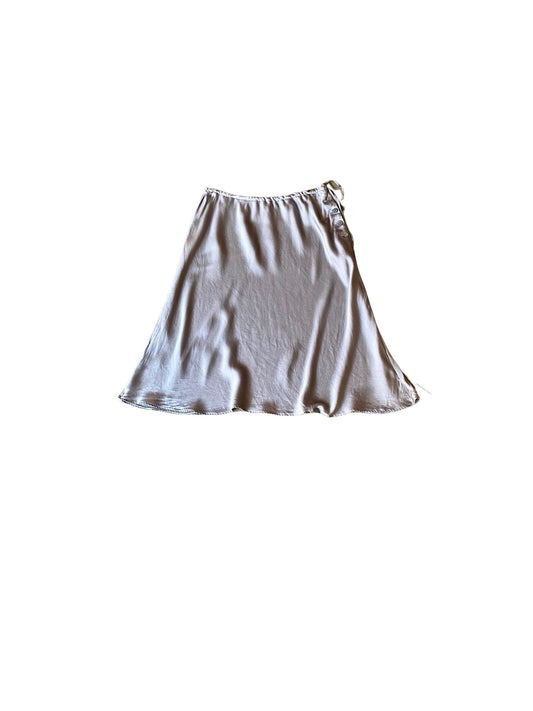 Shiny Silver silk skirt 90’s