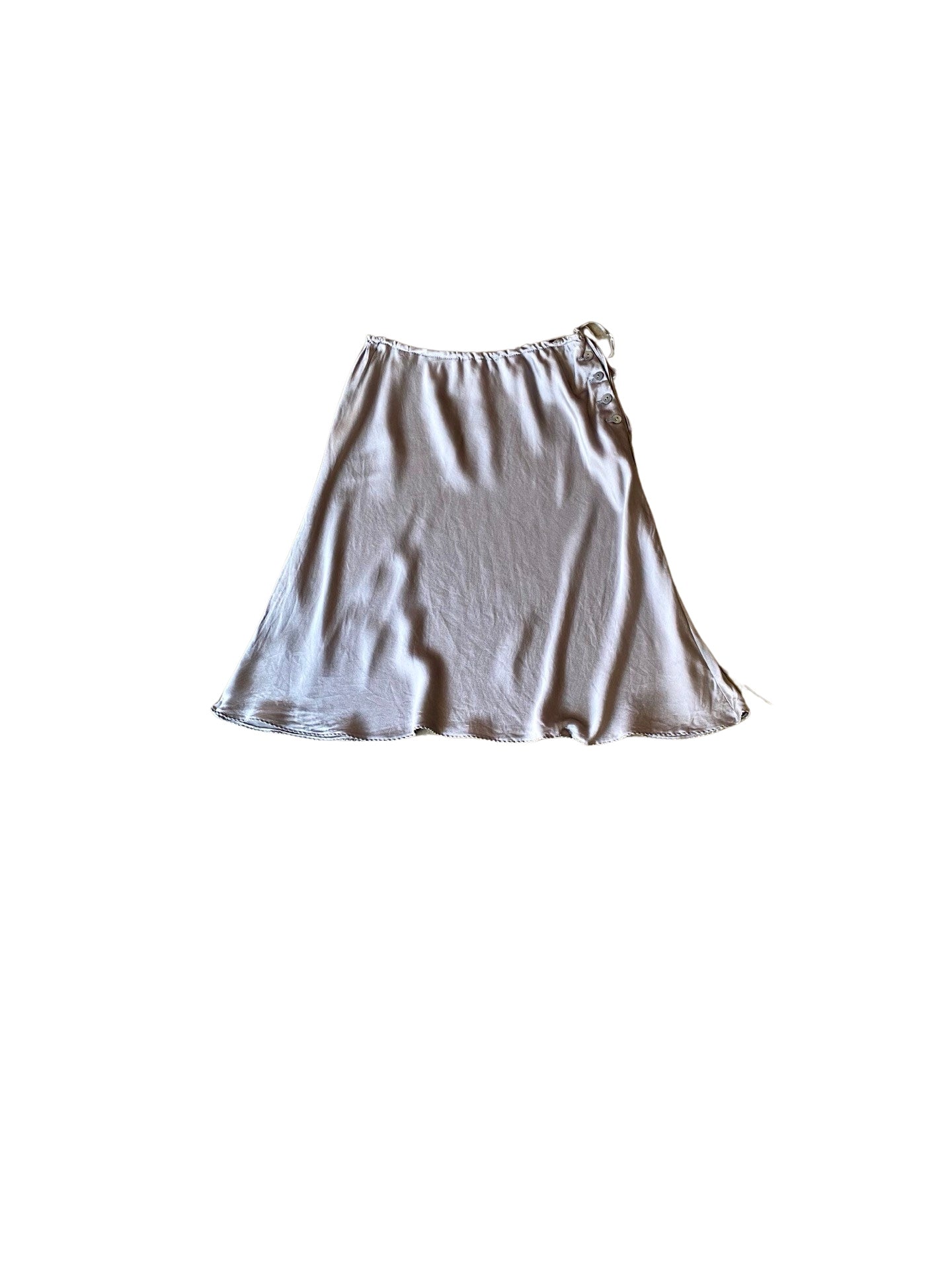 Shiny Silver silk skirt 90’s