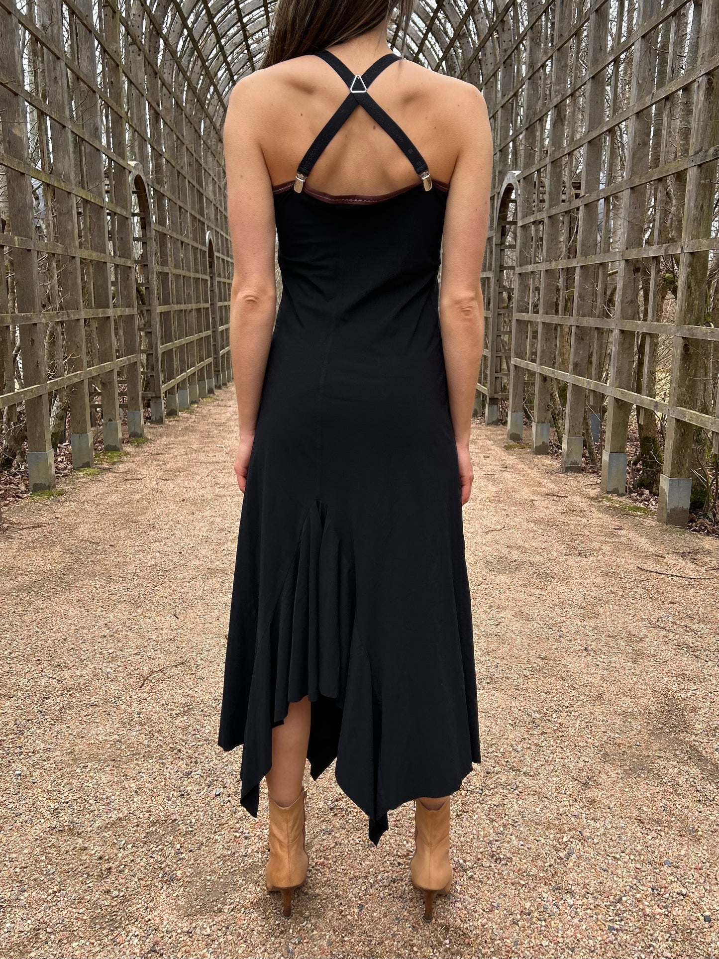 Marithe + Francois Girbaud dungaree maxi dress