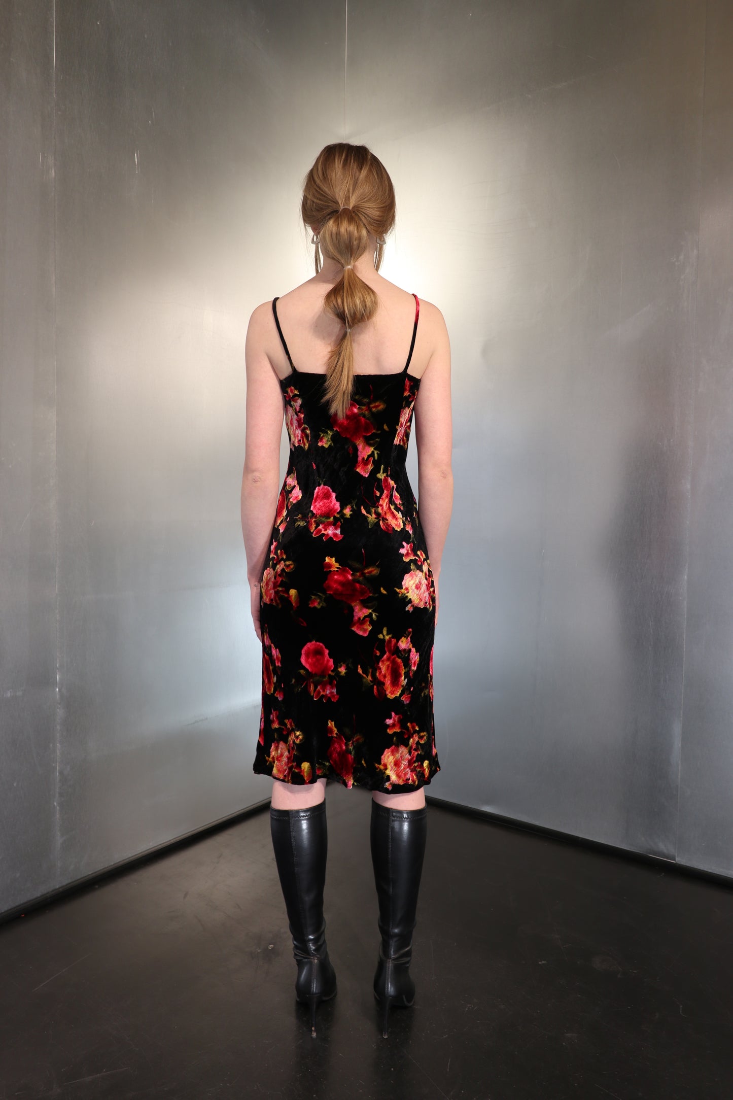 Mariella Burani 90’s Velvet Strappy Dress