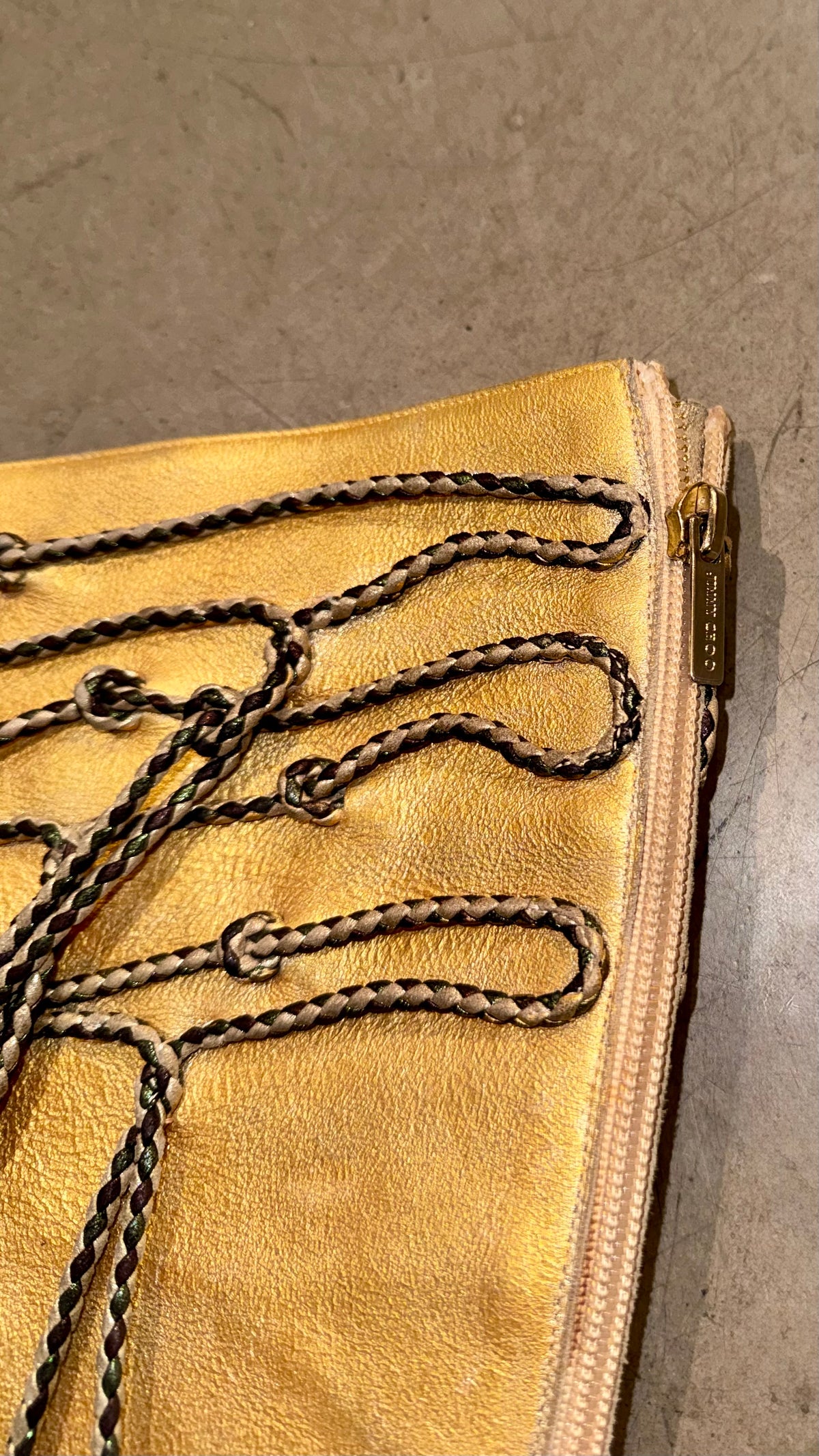 Jimmy Choo Golden Metal Tassel Boots
