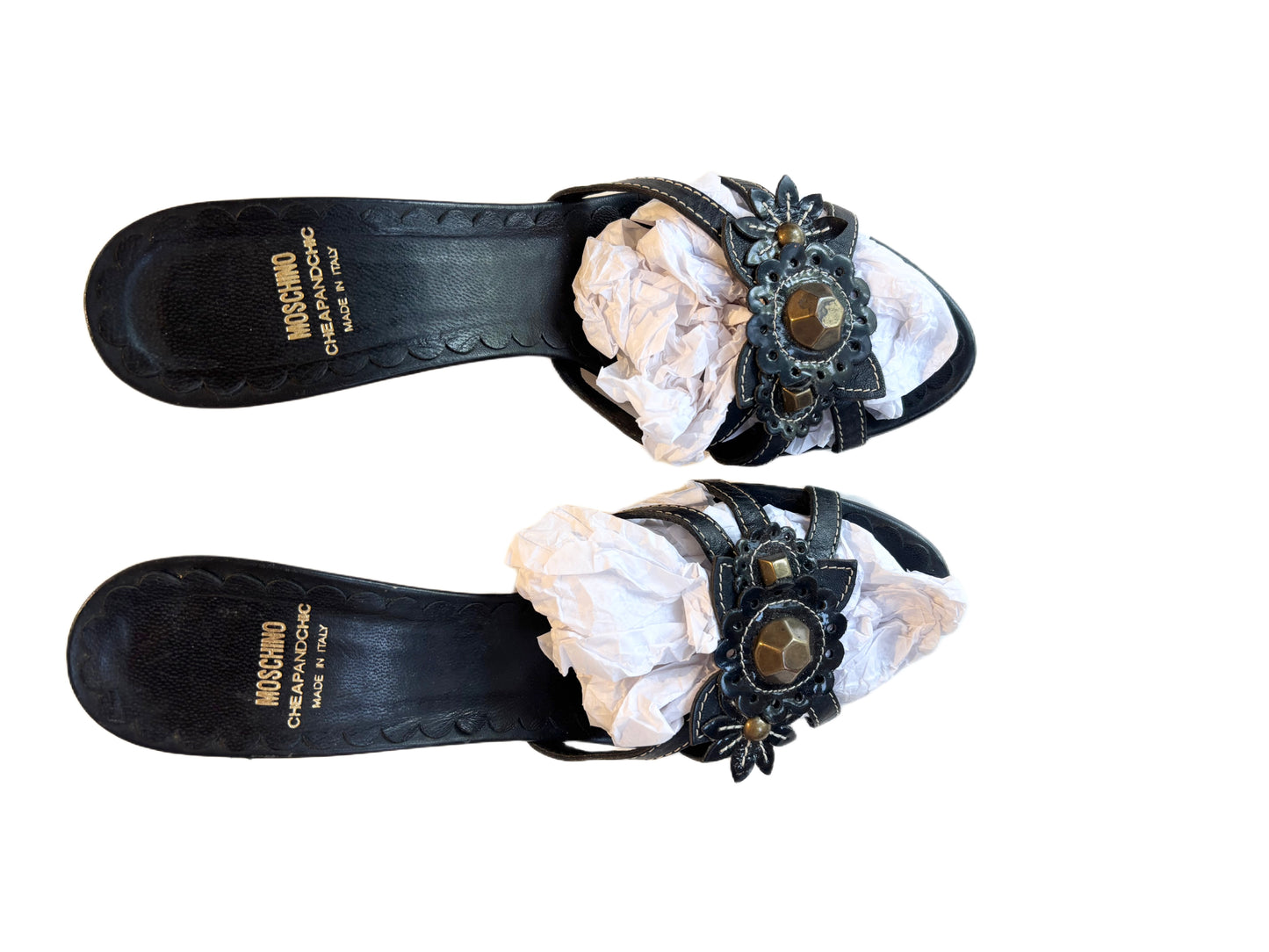 Moschino Couture Embellished Mules