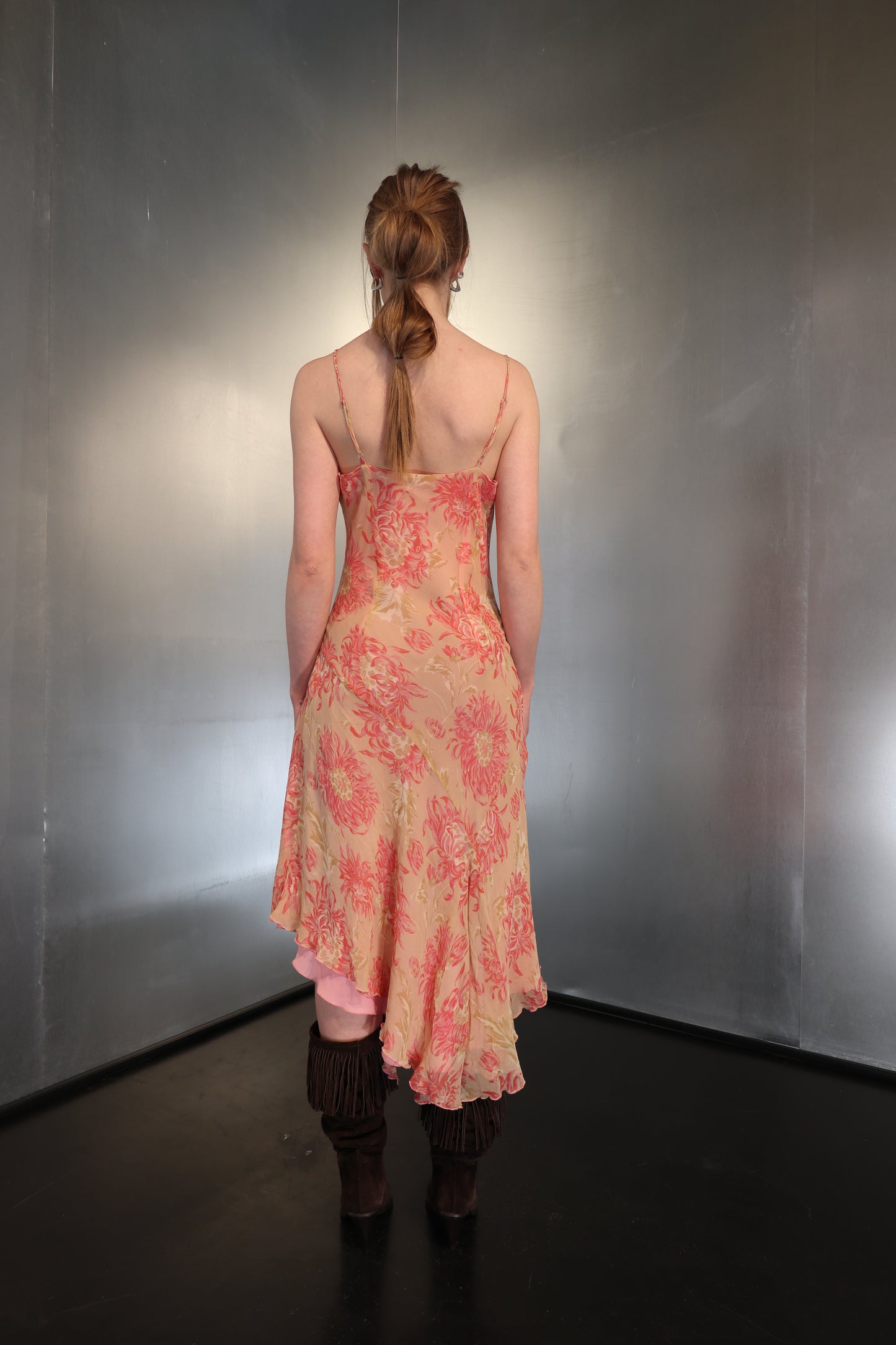 Romantic Asymmetrical Silk Dress