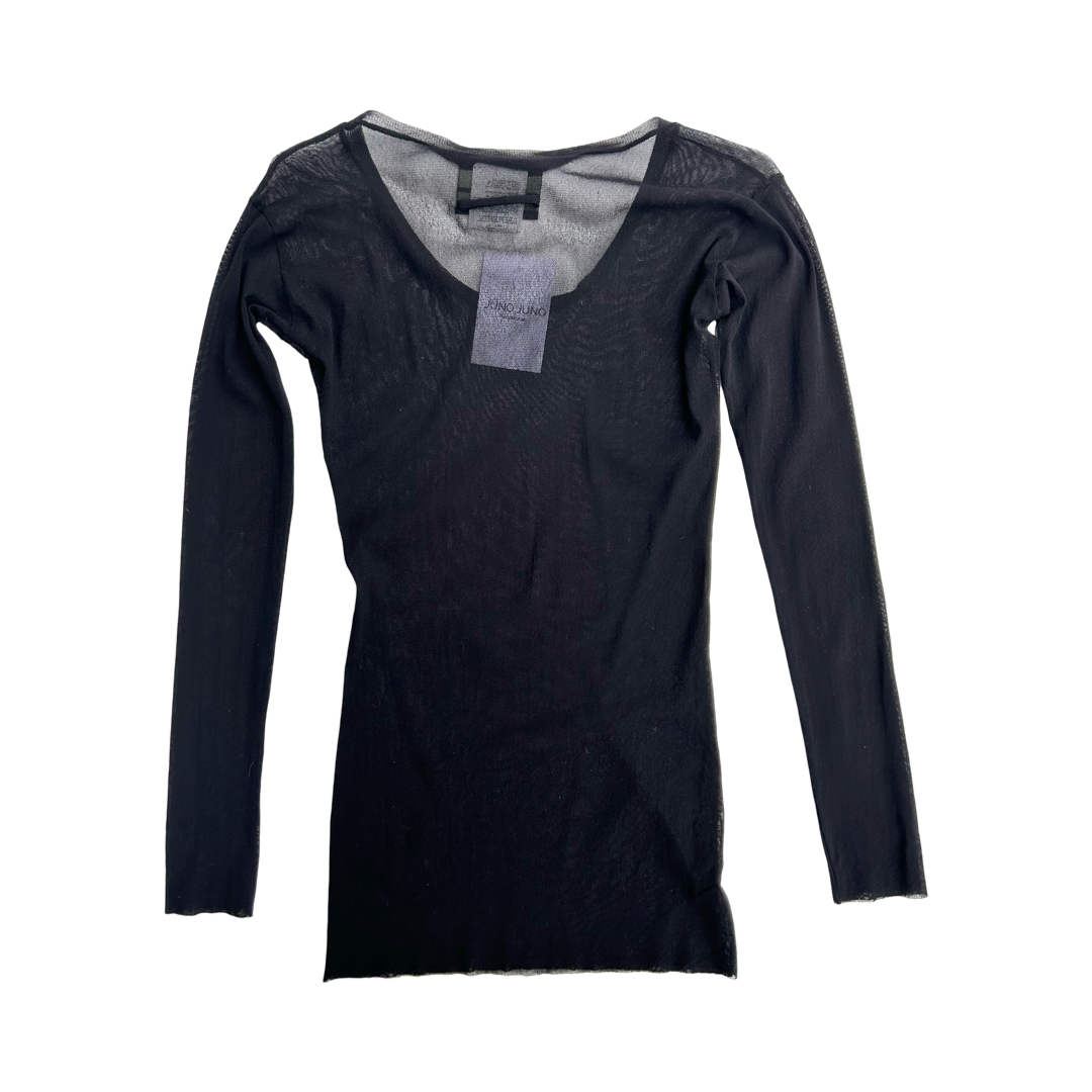 Jean Paul Gaultier black mesh top