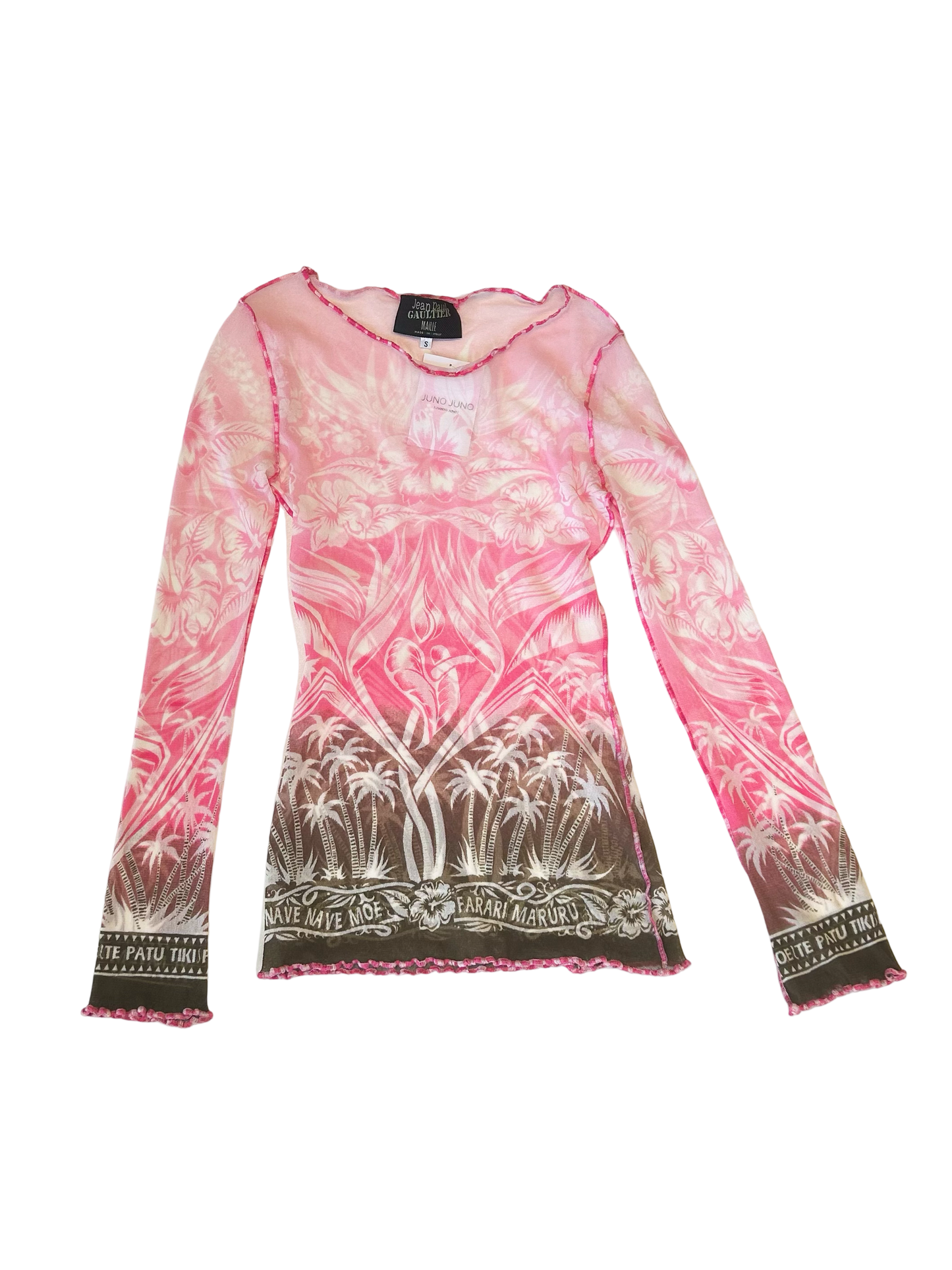 Jean Paul Gaultier Hawaii mesh top
