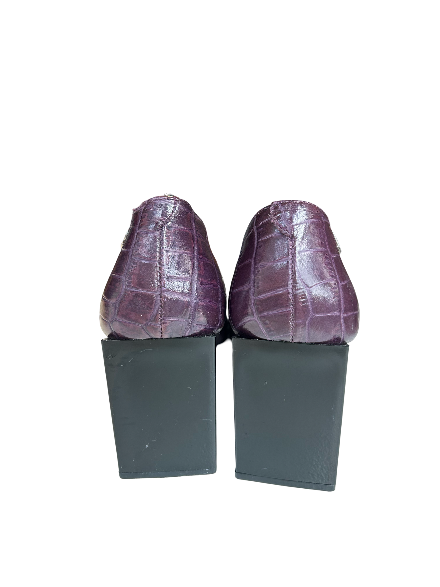 Pierre Cardin crocodile square toe pumps