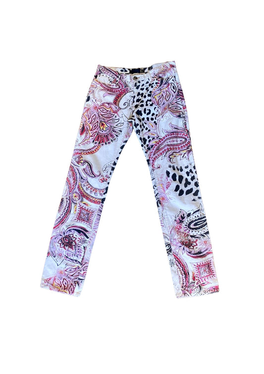 CAVALLI PAISLEY PRINT JEANS Y2K