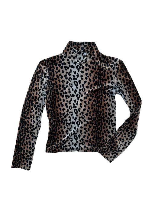 Blumarine hot velvet cheeta polo top