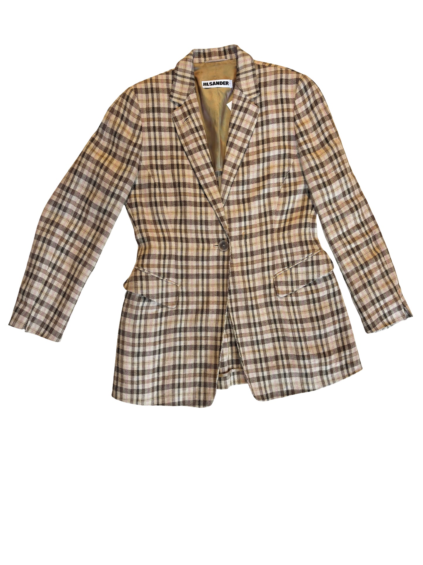 Jil Sander Vintage Checked Linen Blazer