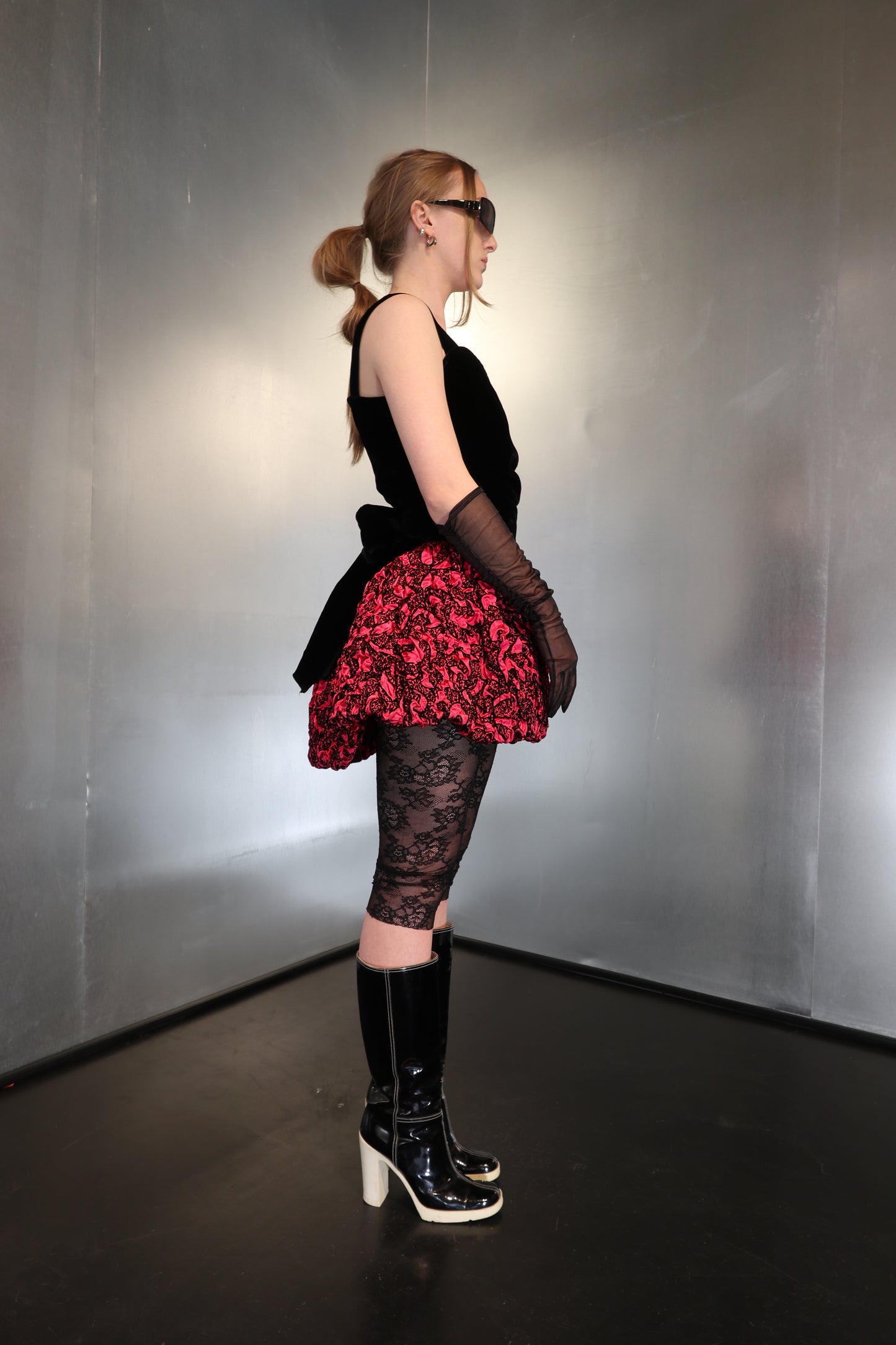Frisson Paris Vintage 80’s Velvet Balloon Dress
