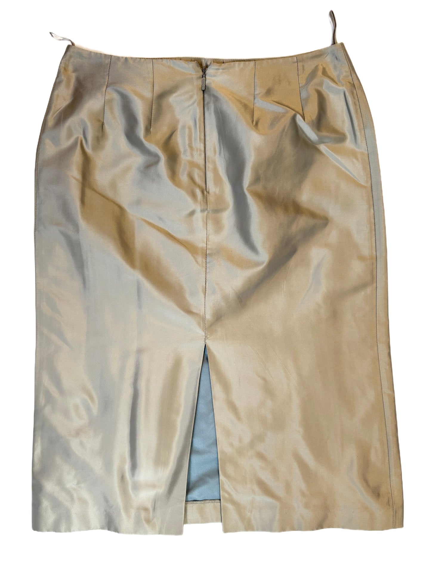 Gucci Champagne Silk Skirt