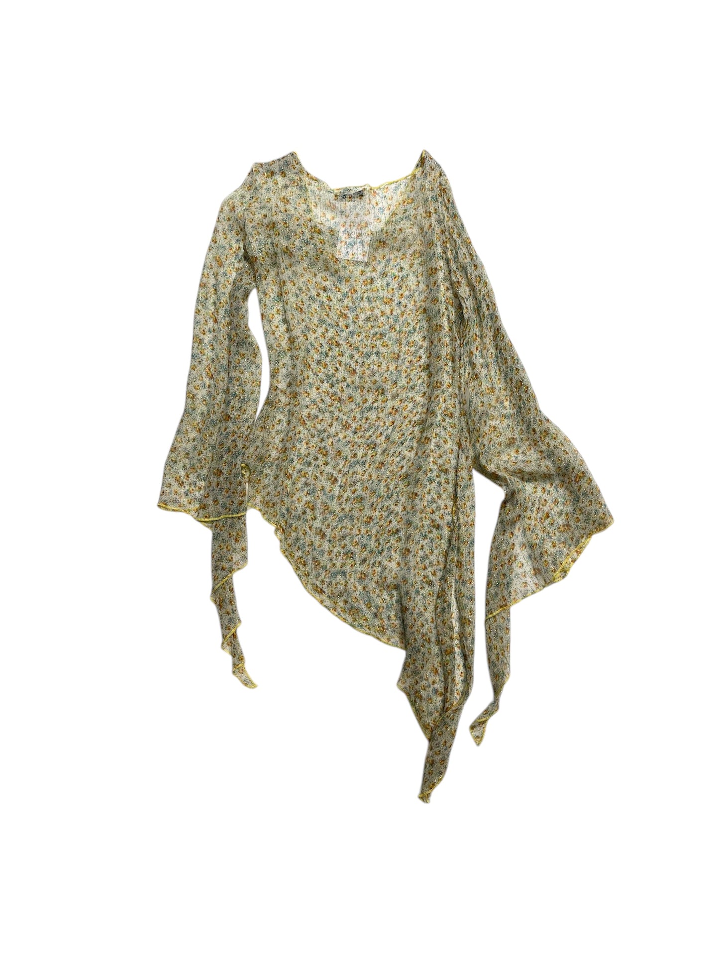 Asymmetrical Italian silk tunic