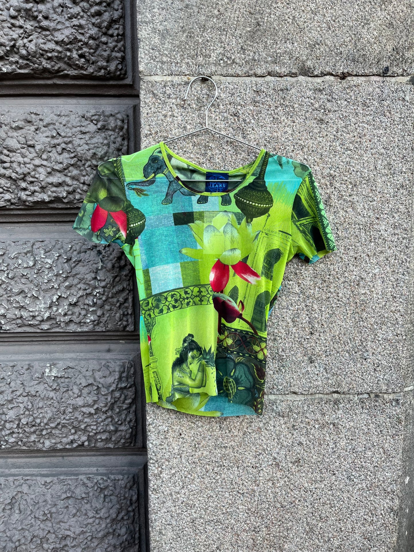 Kenzo printed mesh top