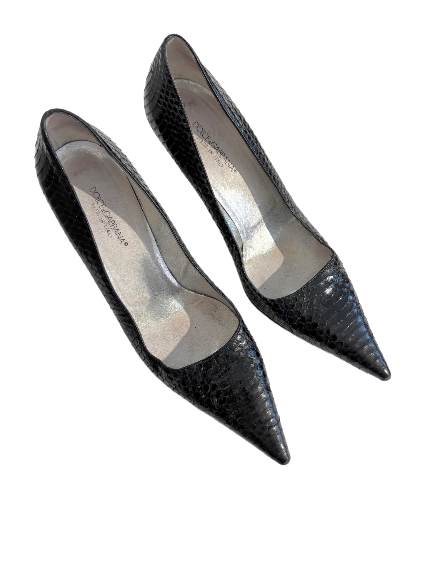 Dolce & Gabbana Black Snakeskin Pumps