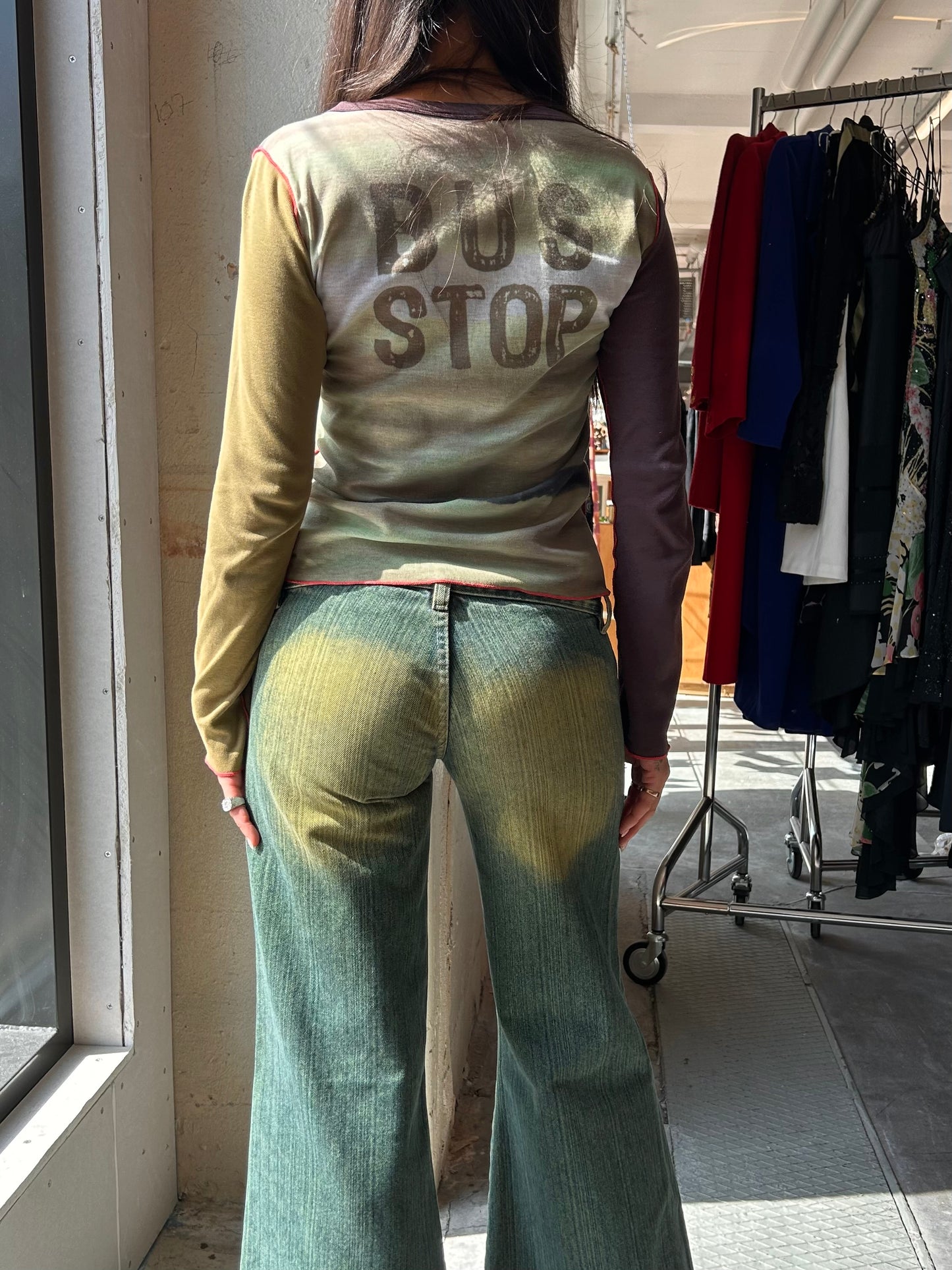 Y2K low waist flared denim