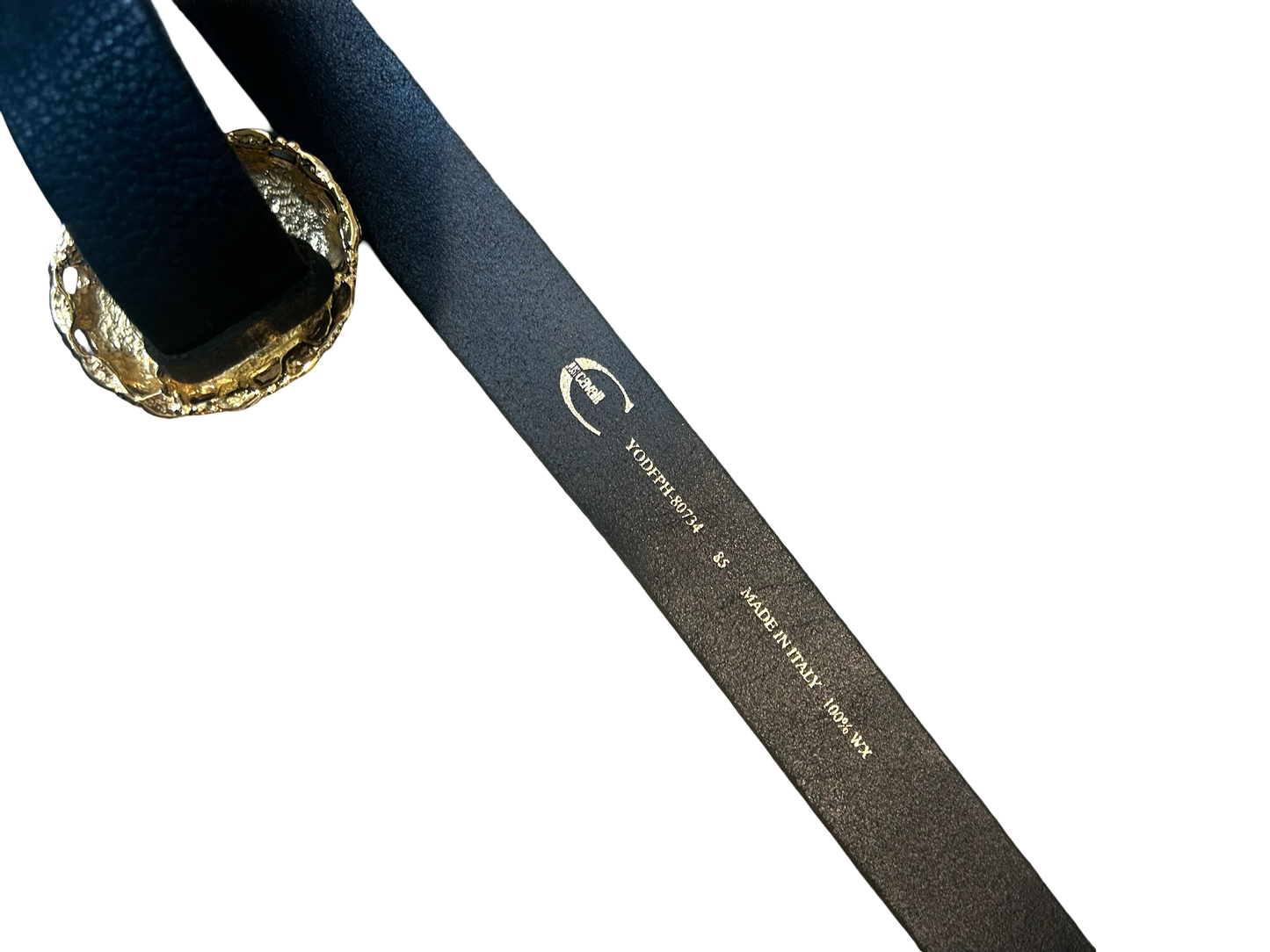 Just Cavalli Gold Buckle and Gemstone Belt