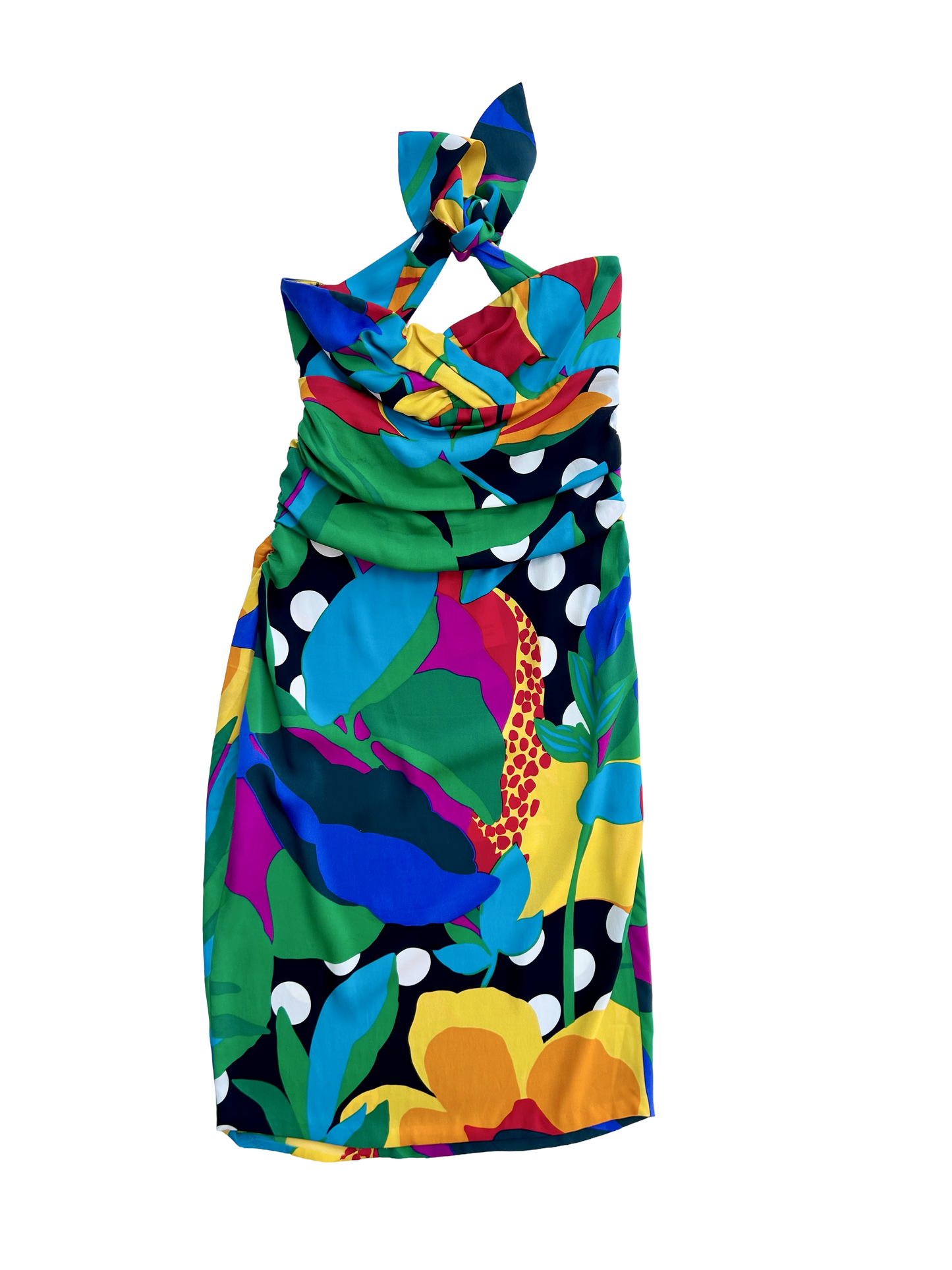 Diane Von Furstenberg resort 2010 tropical dot strapless dress