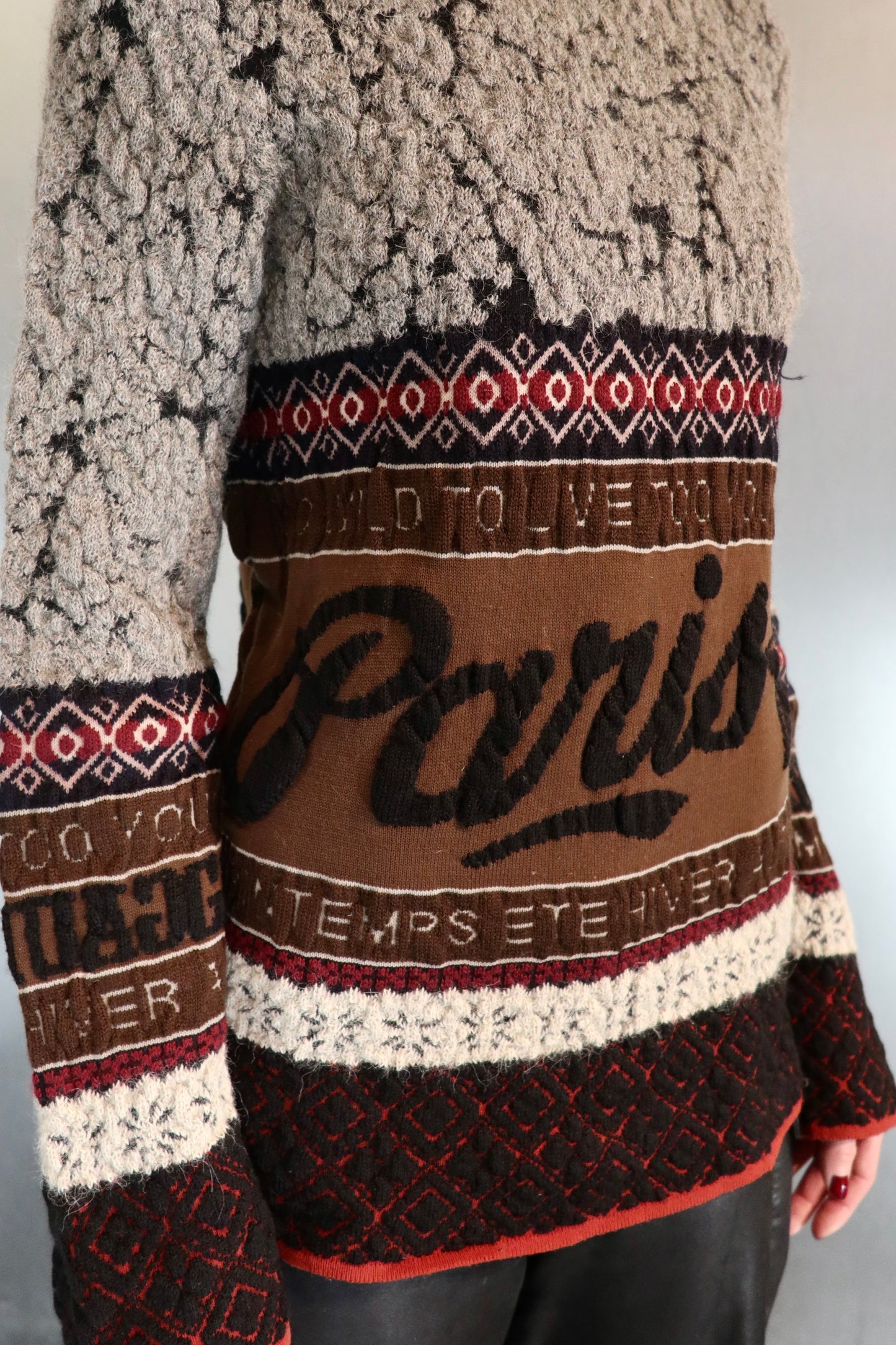 Gaultier Maille Too Wild To Live To Young To Die Knit Sweater A/W1995