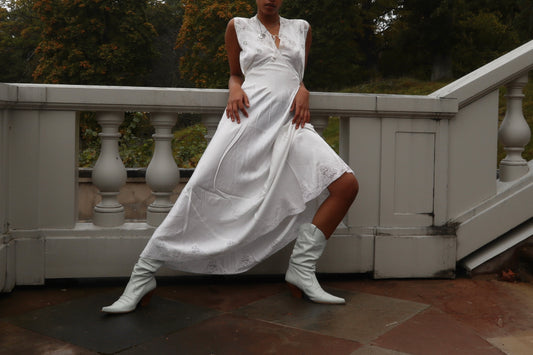 1930’s romantic vintage silk gown