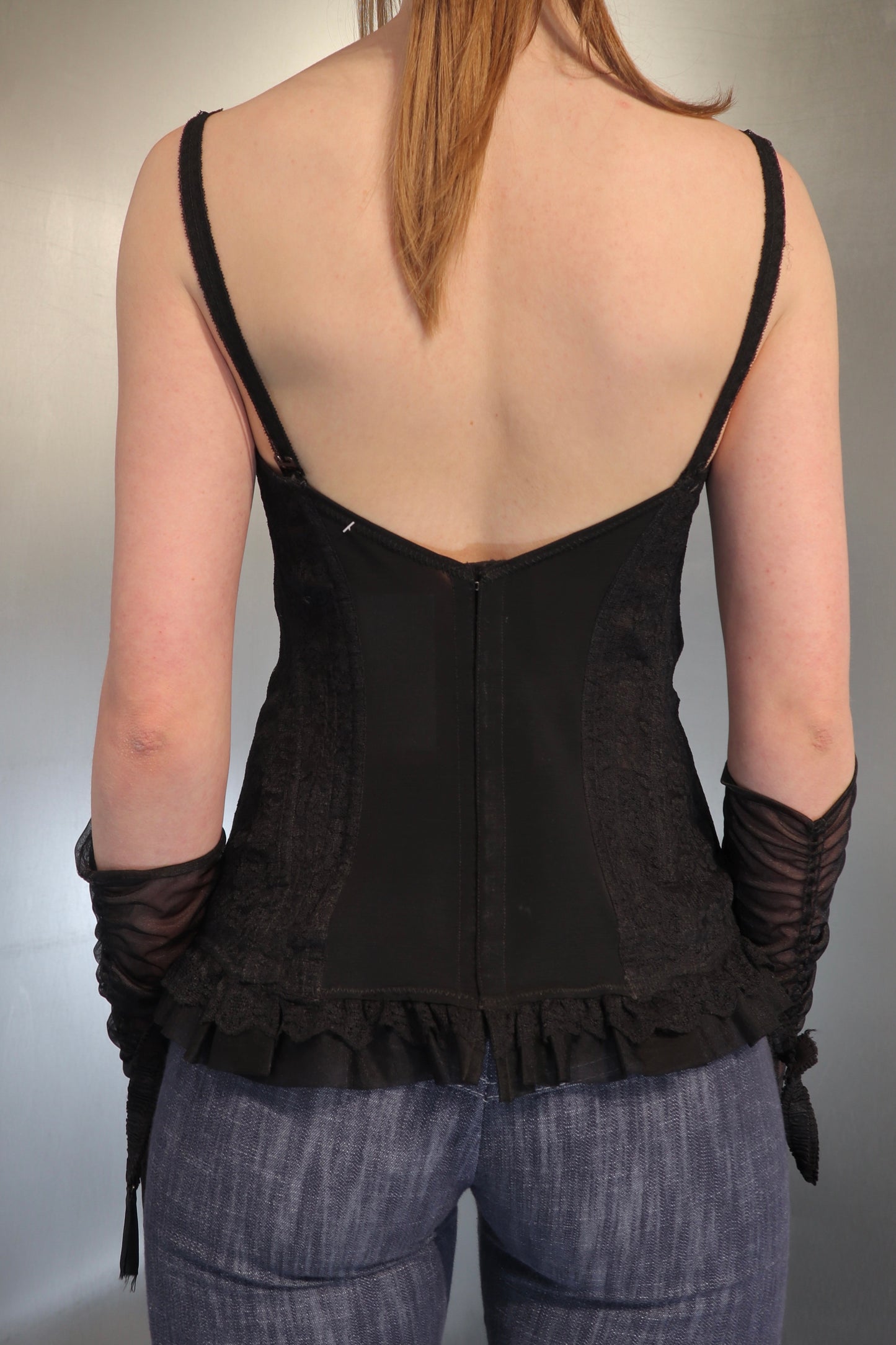1950’s corset with garter strap details