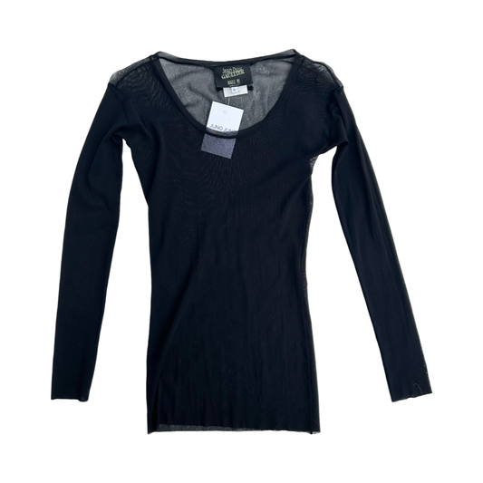Jean Paul Gaultier black mesh top