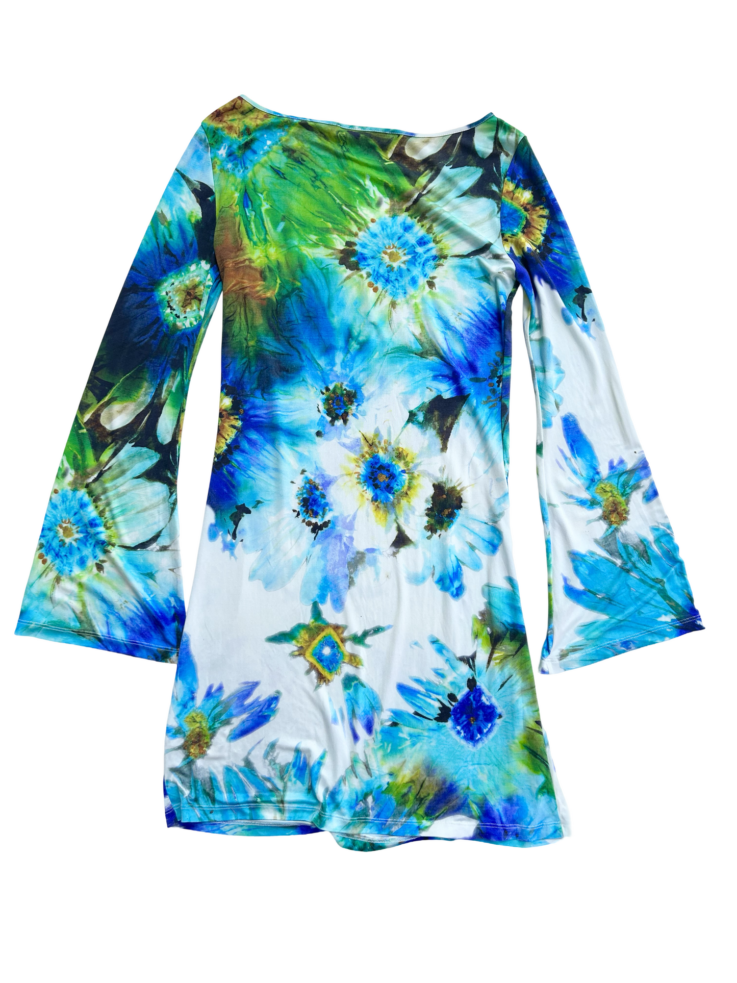Bluemarine flower bomb silk dress