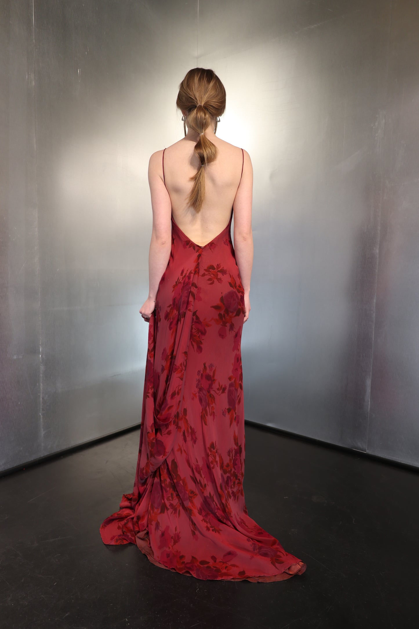 All About Eve Dramatic Silk Dress With Wings