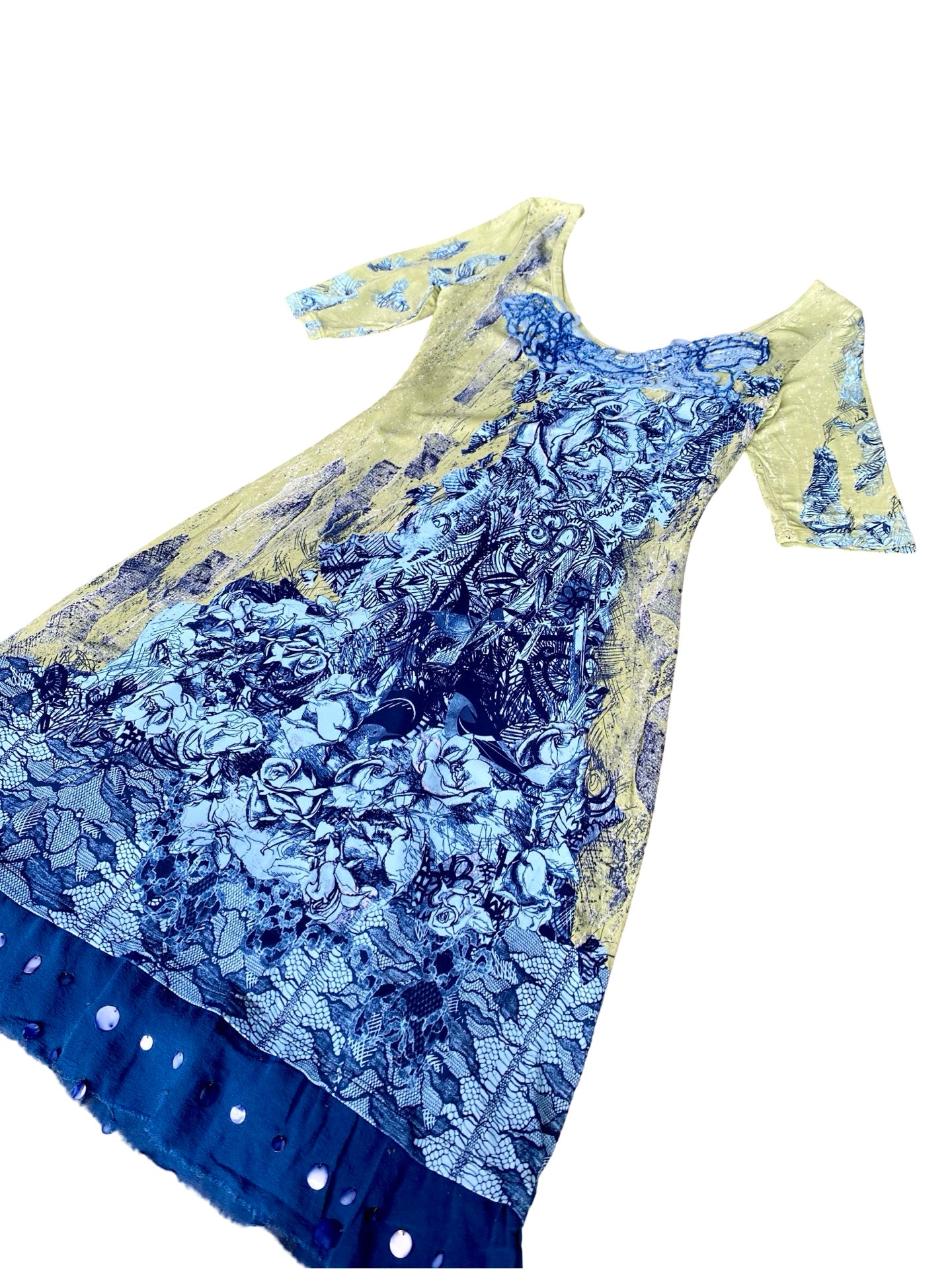 Save The Queen Abstract Rose Dress Y2K
