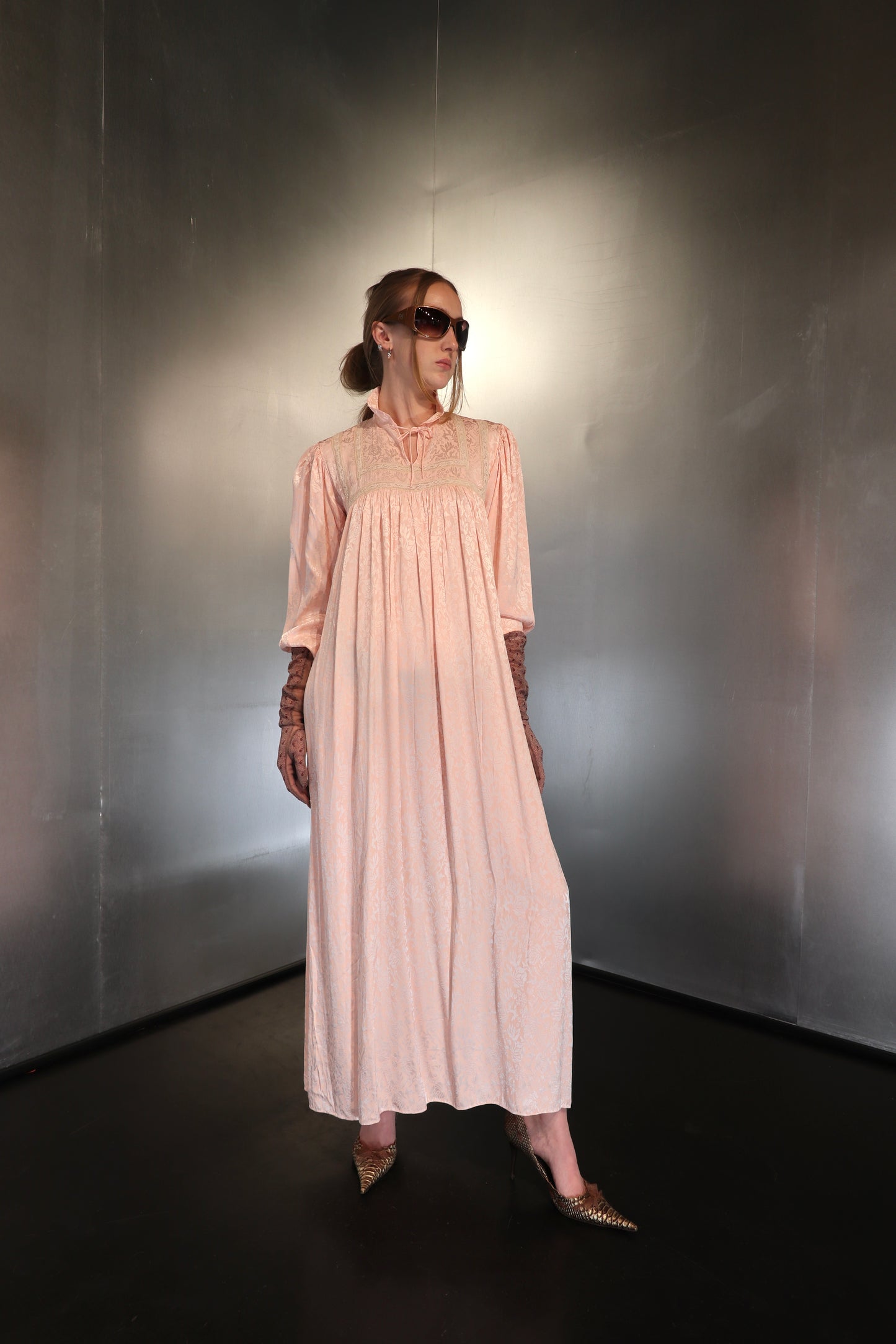 Rare Vintage High Collar Gown