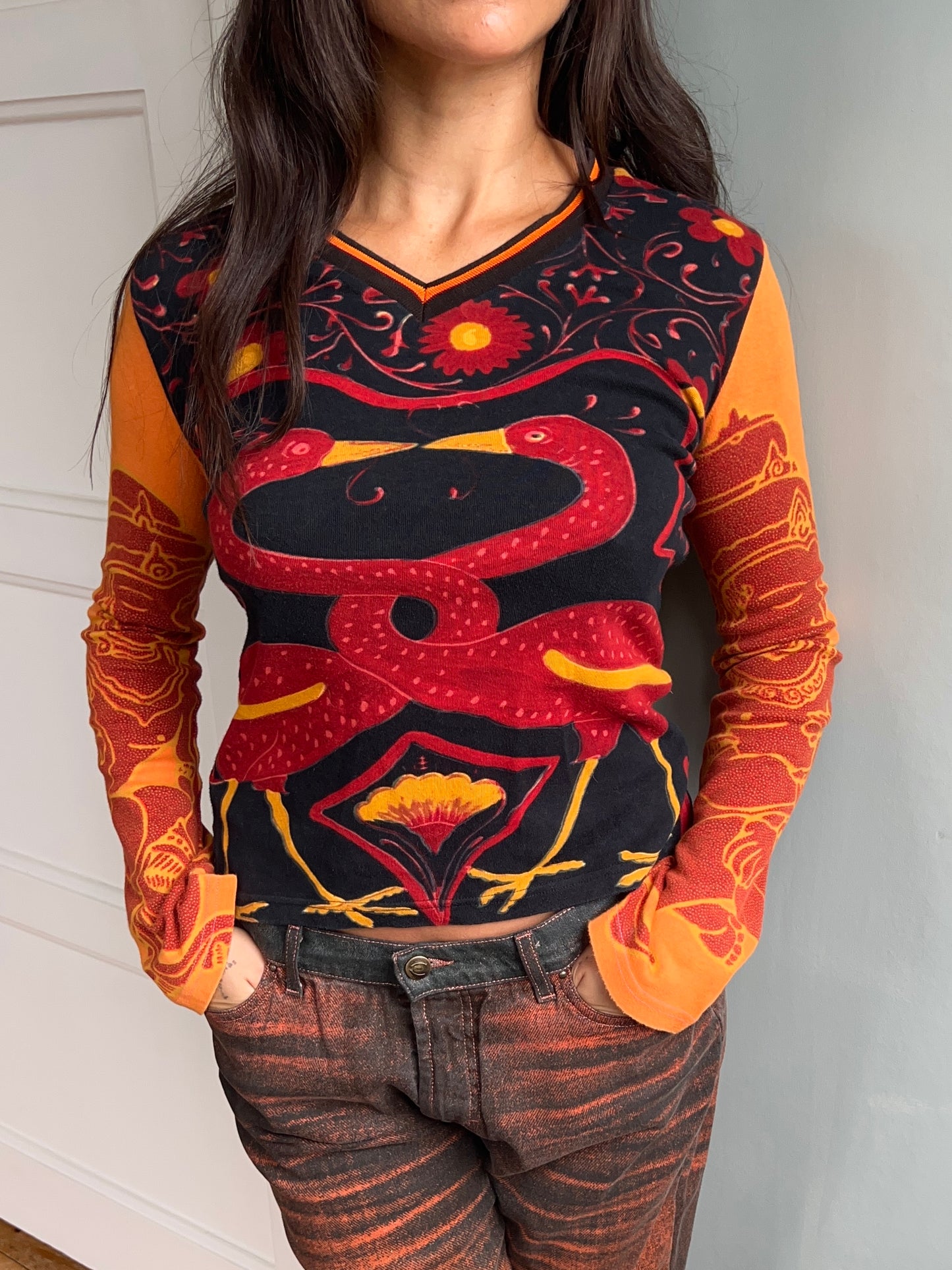 Custo Barcelona Graphic Long Sleeve Top