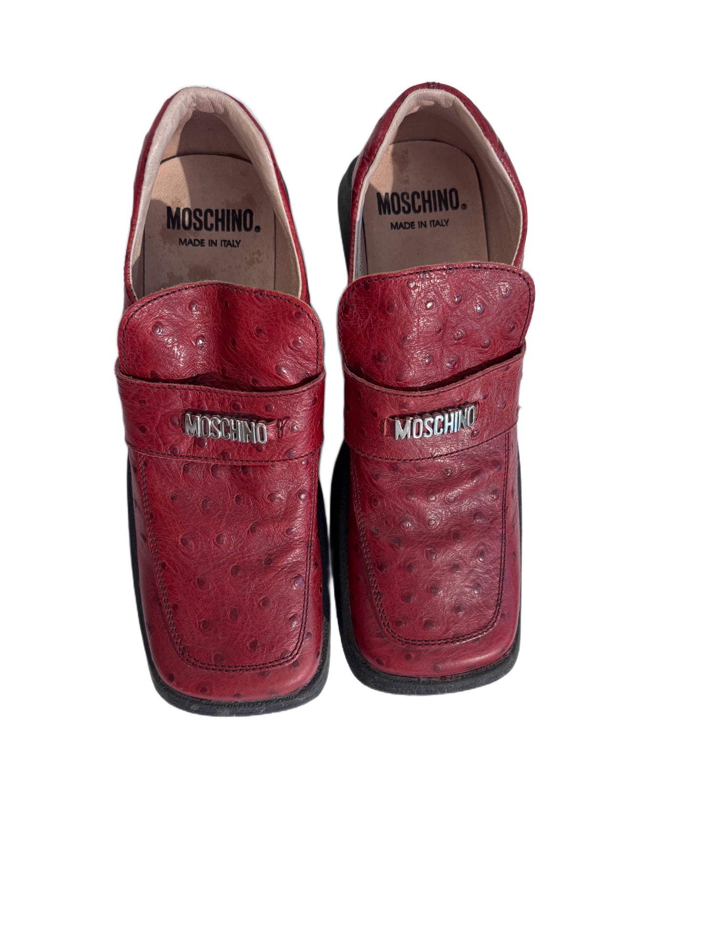 Moschino Red Loafers