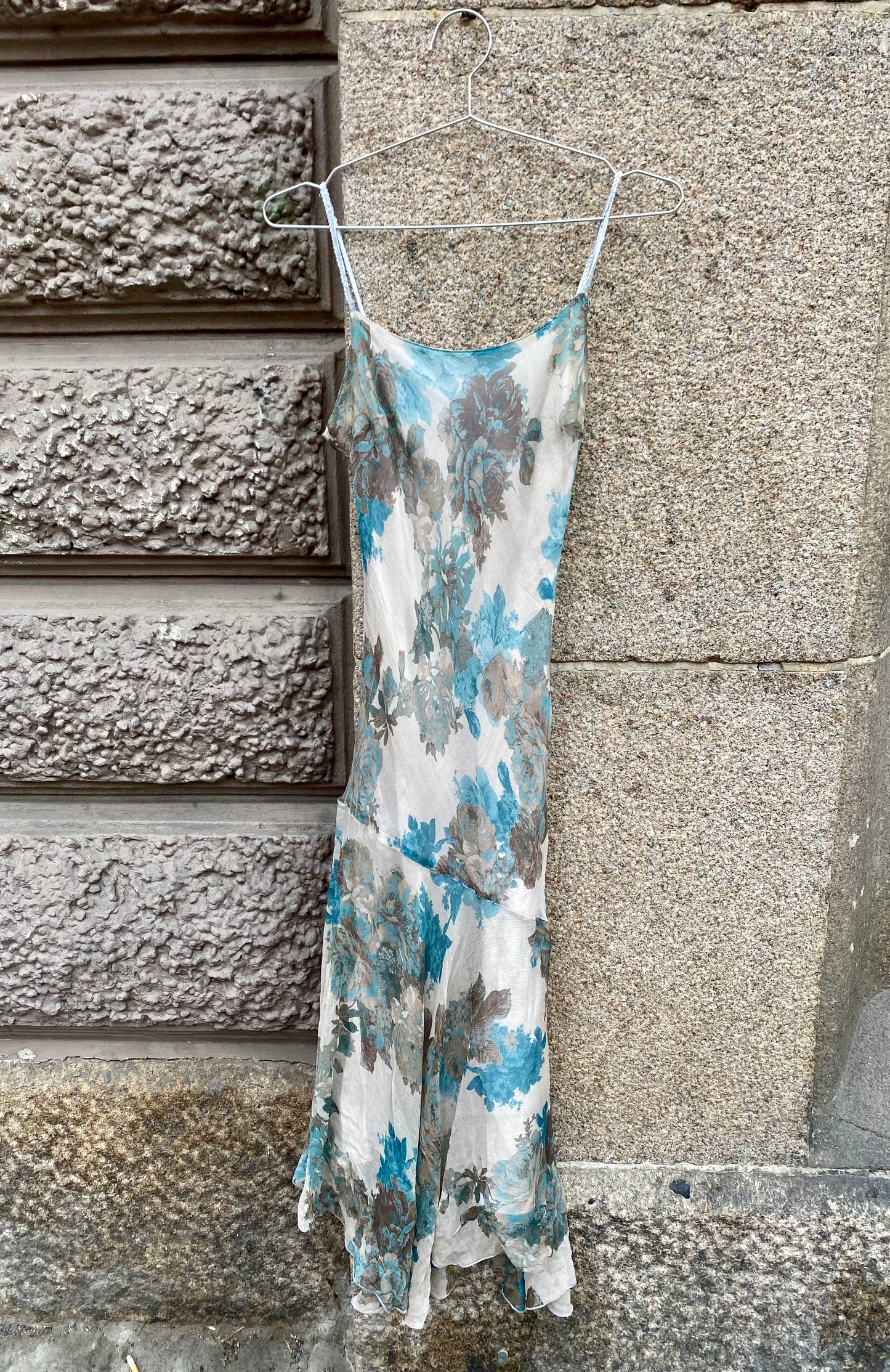 Cristina Gavioli Floral Silk Dress Y2K