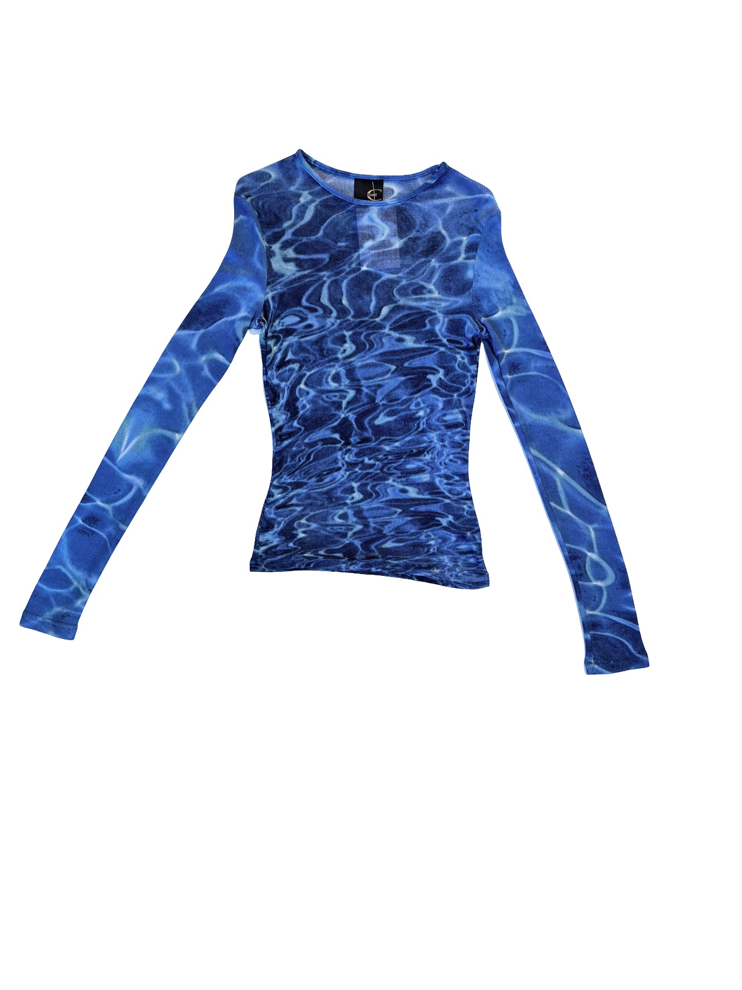 Cavalli Early 2000s Water Print Mesh Top