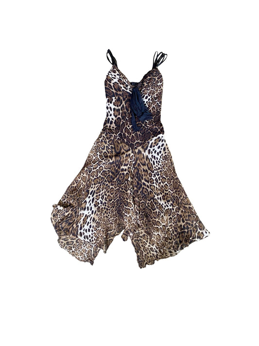Silk Cheetah Dress Y2K