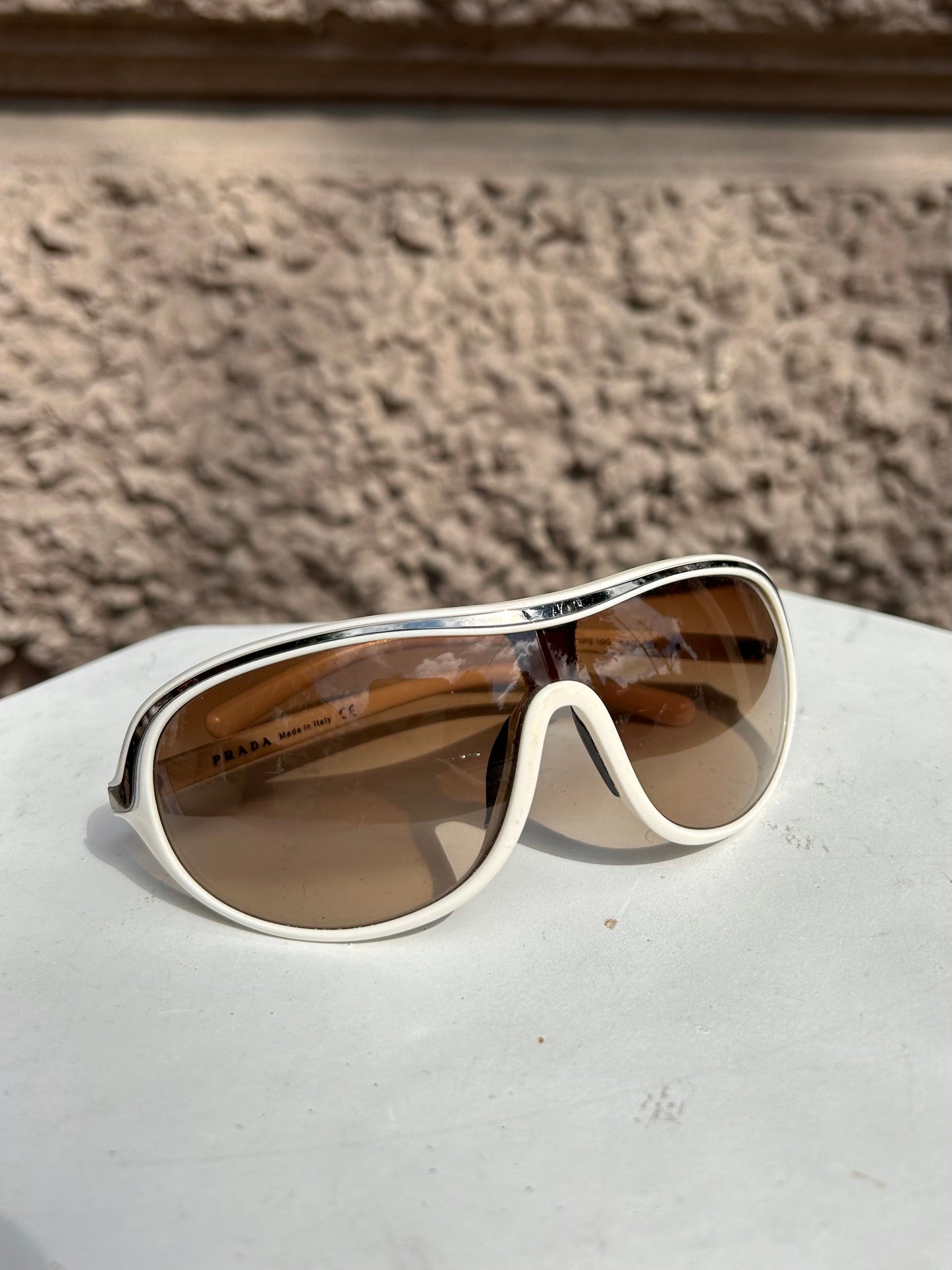PRADA 2000,s white and brown shades