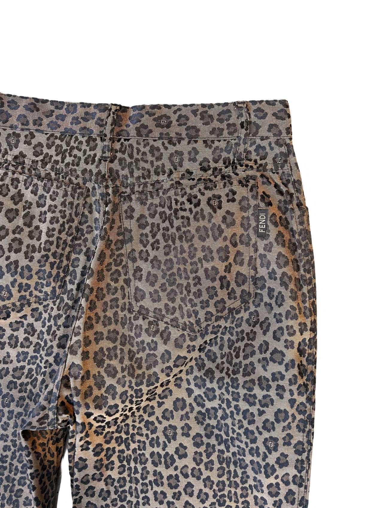 Fendi monogram cheetah trousers