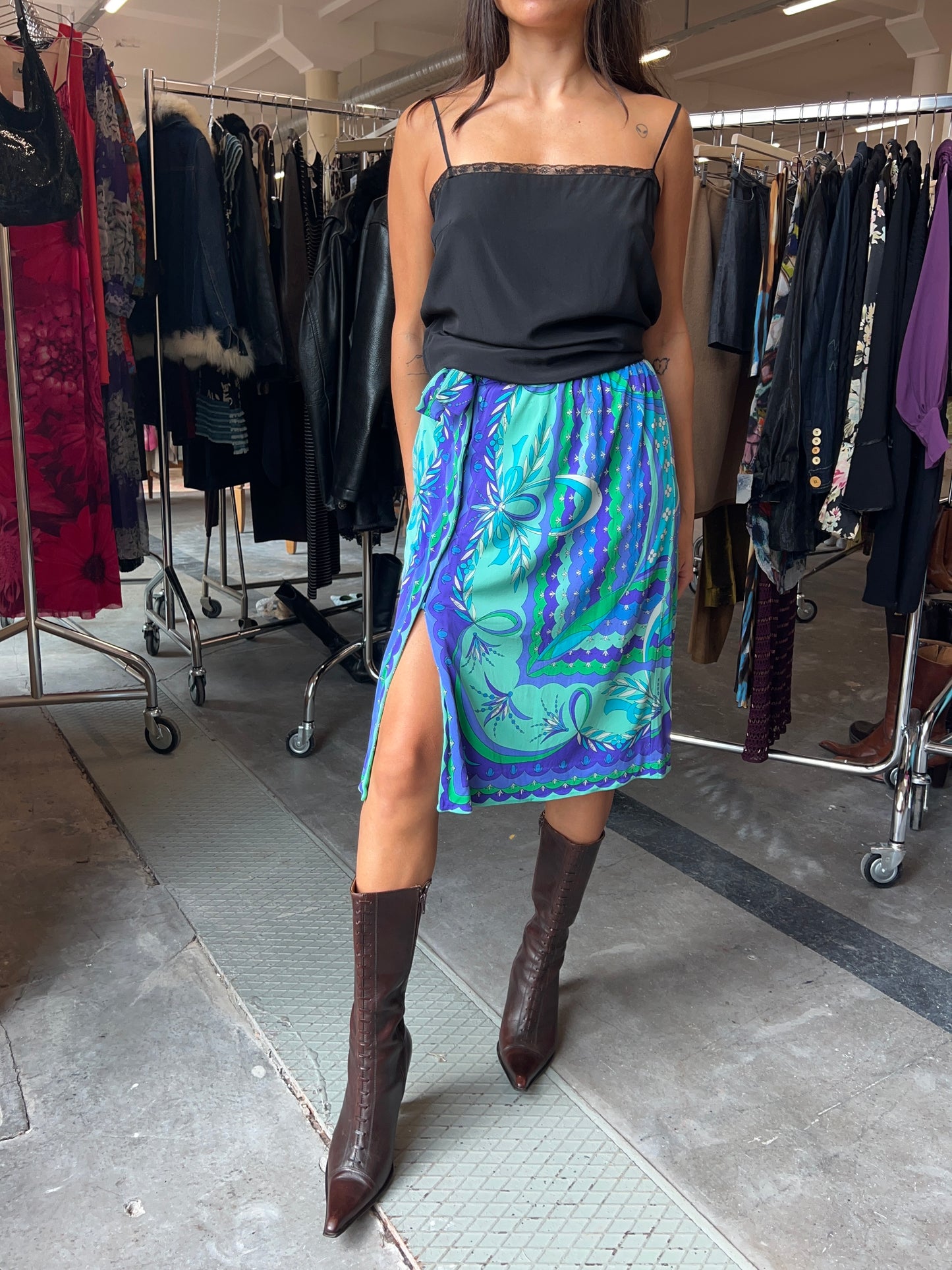 70’s Emilio Pucci iconic colorful pattern skirt