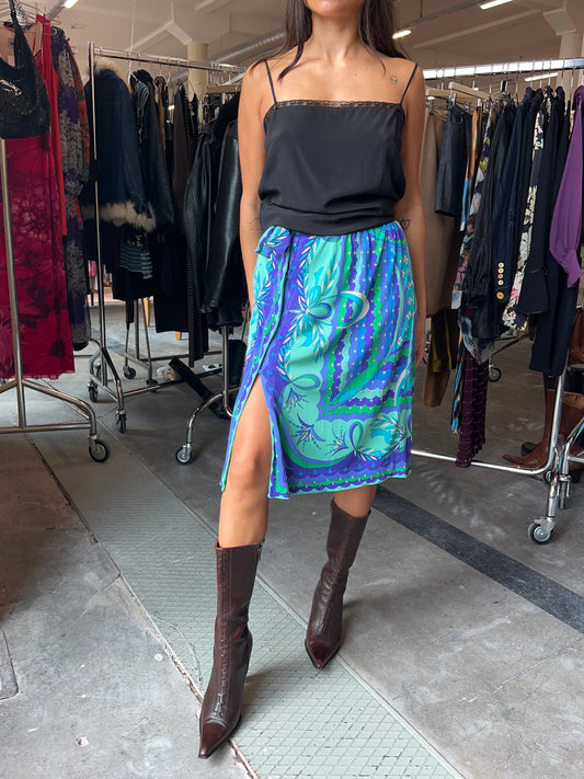 70’s Emilio Pucci iconic colorful pattern skirt