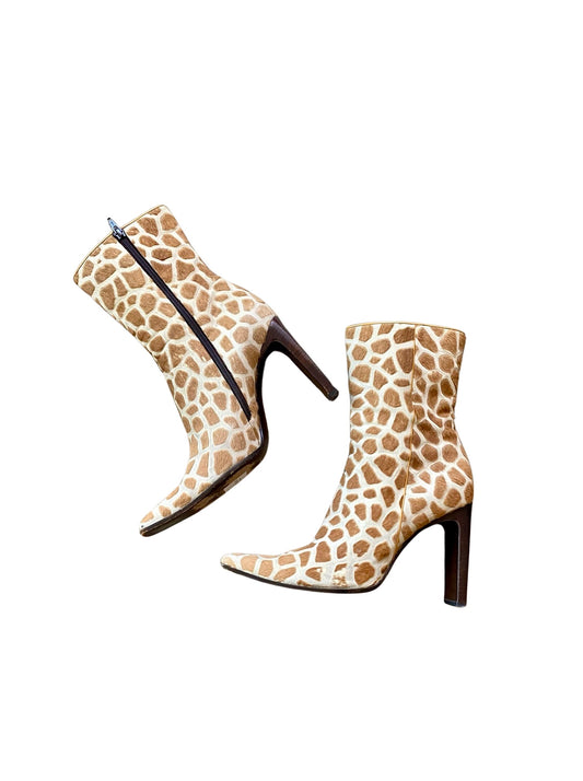 Giraffe Print Fur Boots 90’s