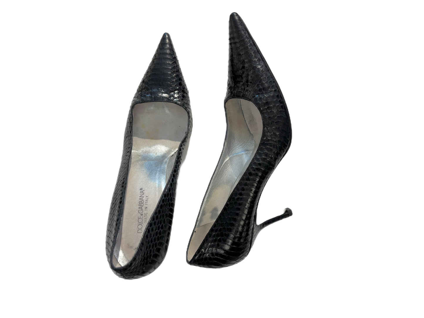 Dolce & Gabbana Black Snakeskin Pumps