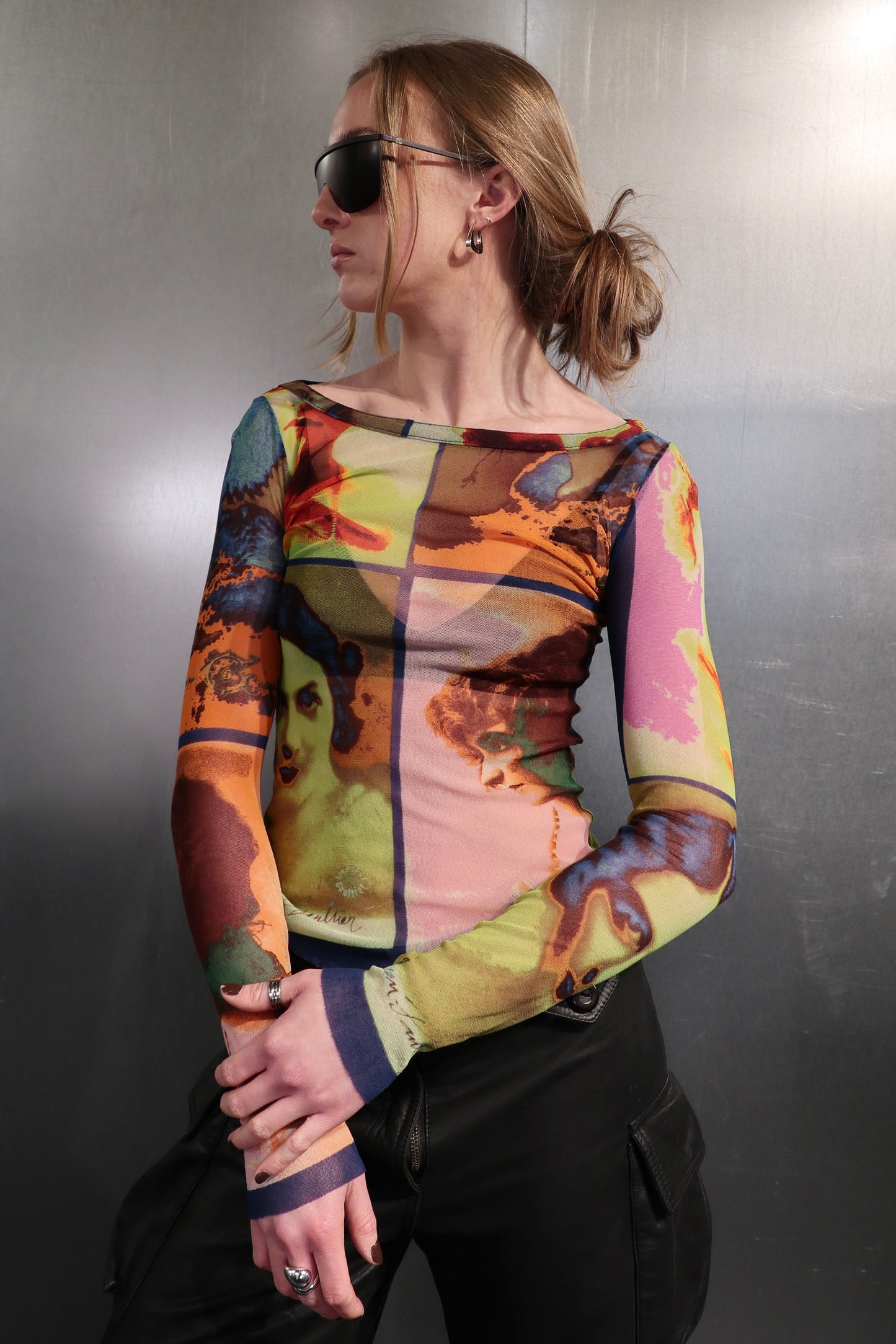 SS 2002 Jean Paul Gaultier ”Divina Marchesa” Abstract Mesh Top