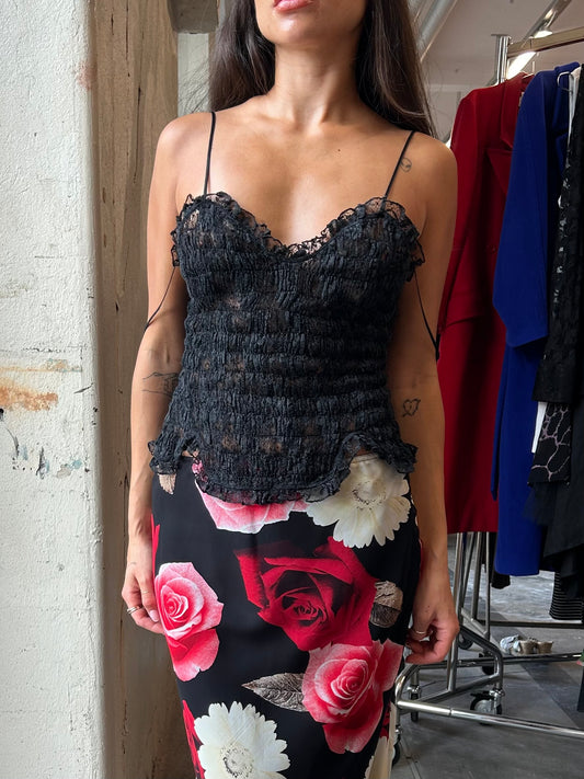 La Perla double strapped lace top