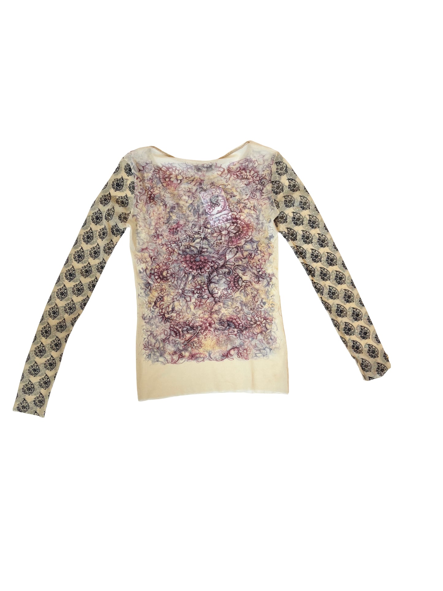 Fuzzi Mesh Top with Abstract Print From Gaultier’s Mesh Makers