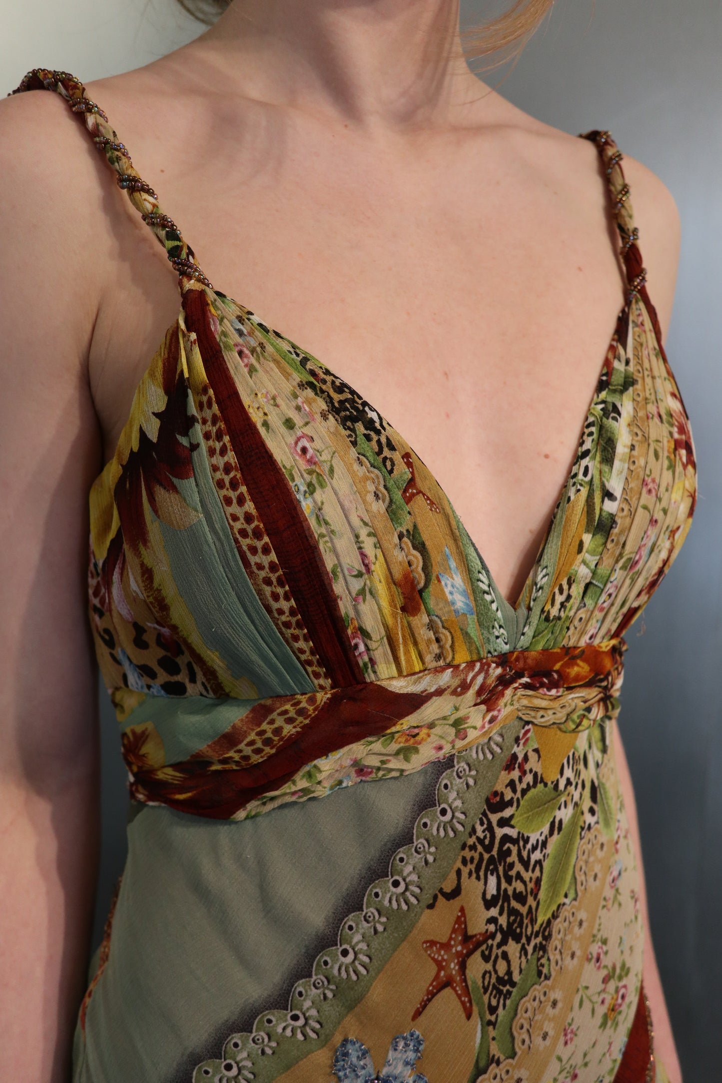 Vintage Alberto Makali Layered Silk Dress