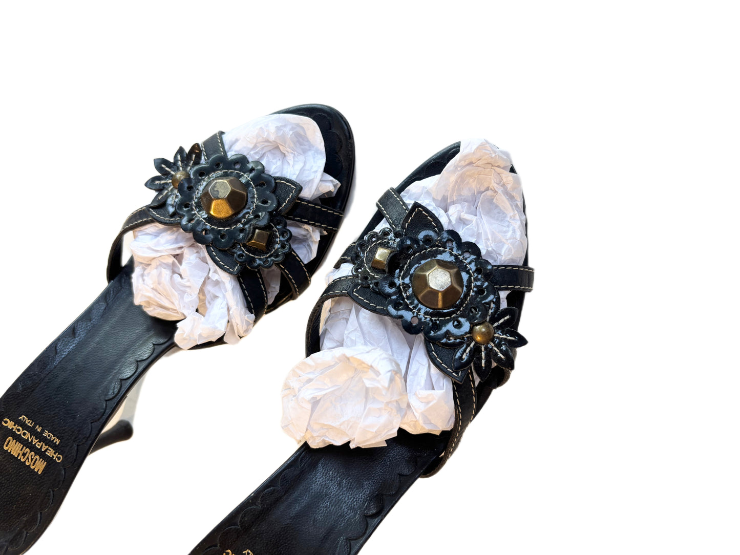 Moschino Couture Embellished Mules
