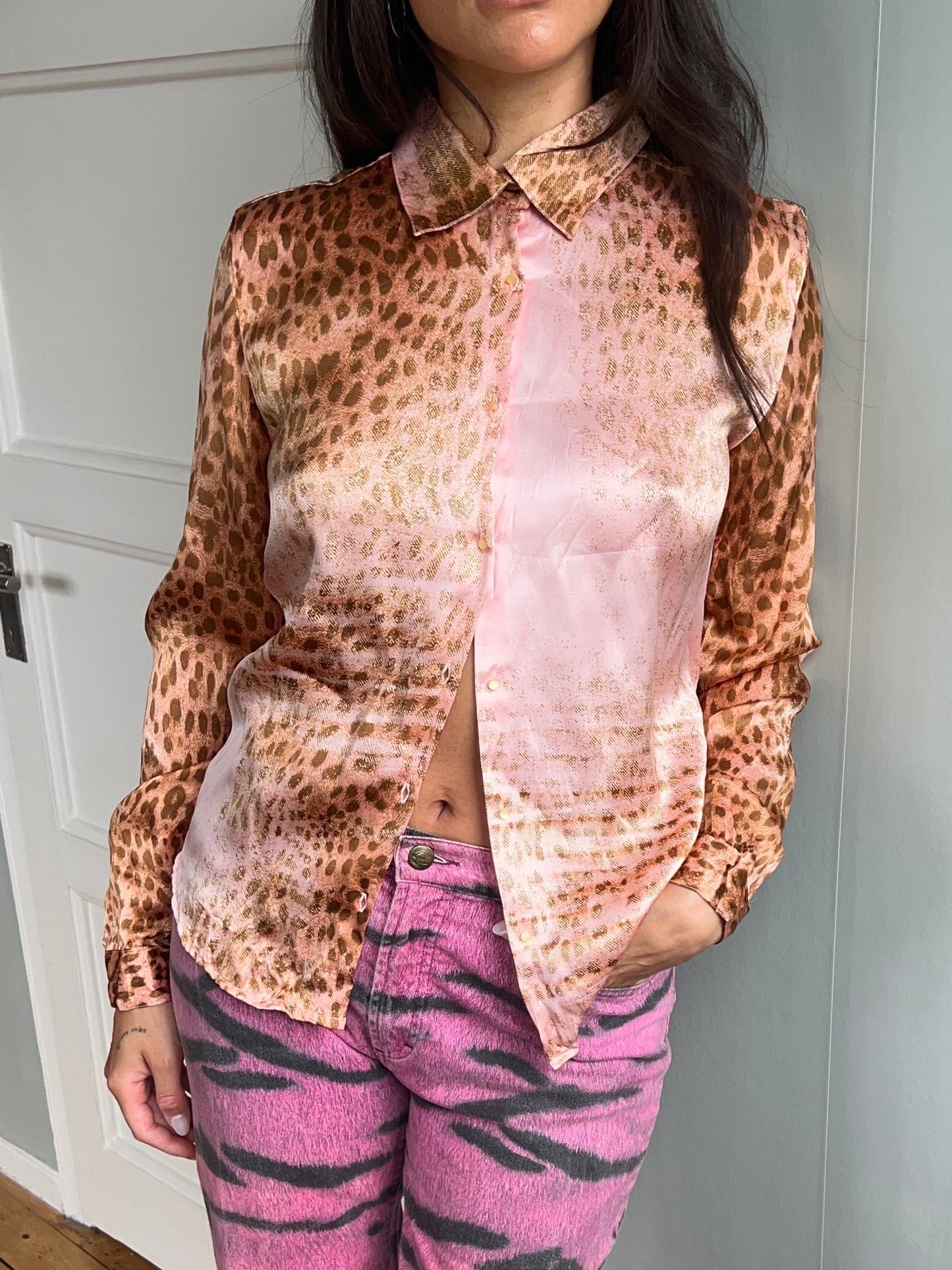 Roberto Cavalli Angels 2002 Leopard Blouse