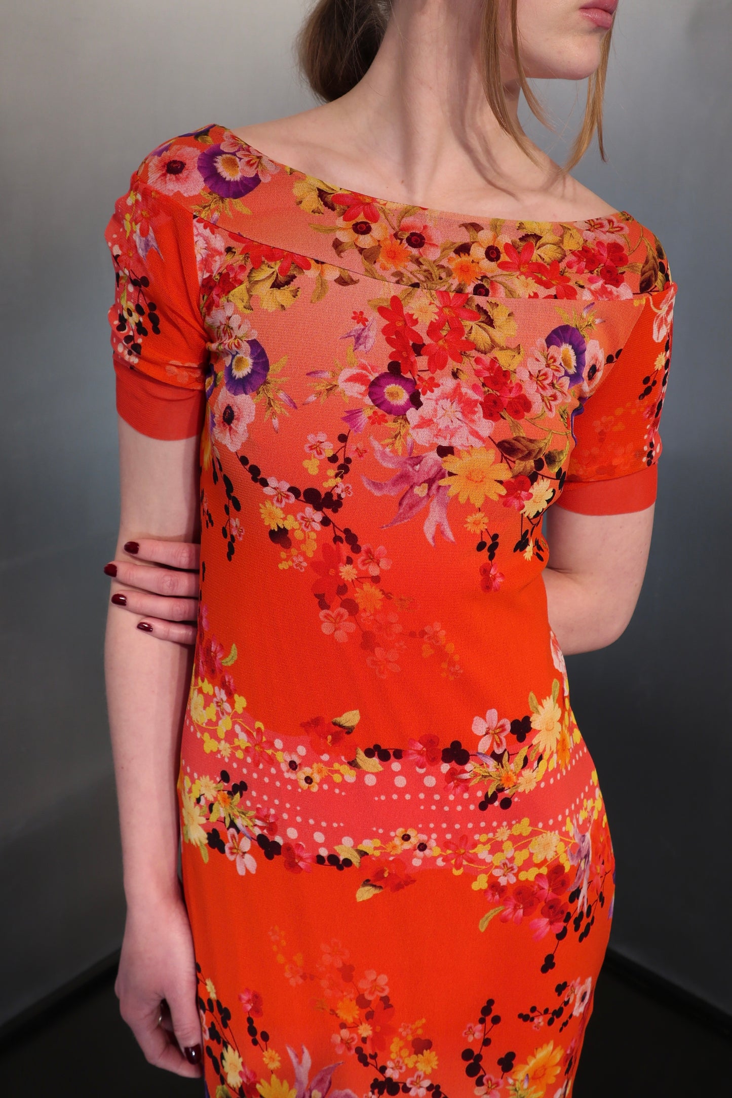 Vintage Fuzzi Floral Mesh Dress
